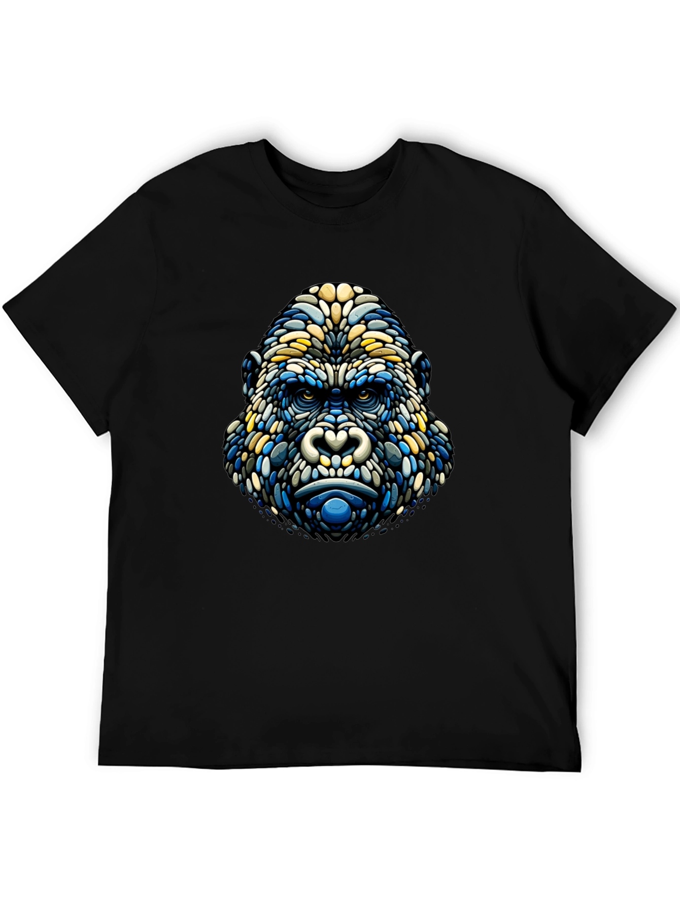 Abstract Gorilla Head Graphic Tee - Modern Style