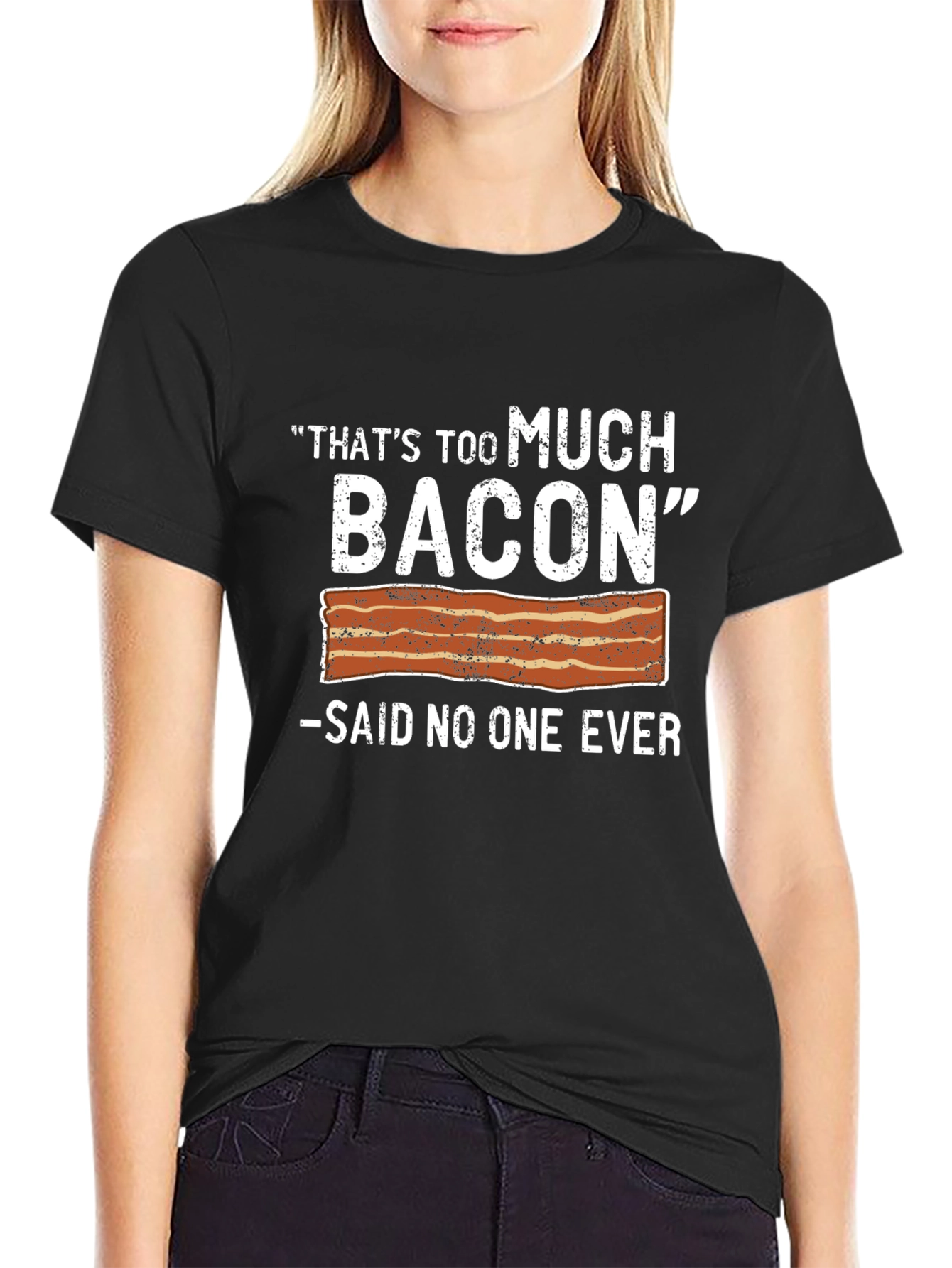 Funny Bacon Lover T-Shirt - Too Much Bacon Tee
