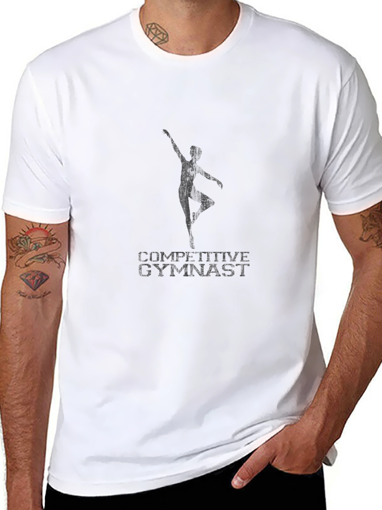Competitive Gymnast Graphic Tee - Black