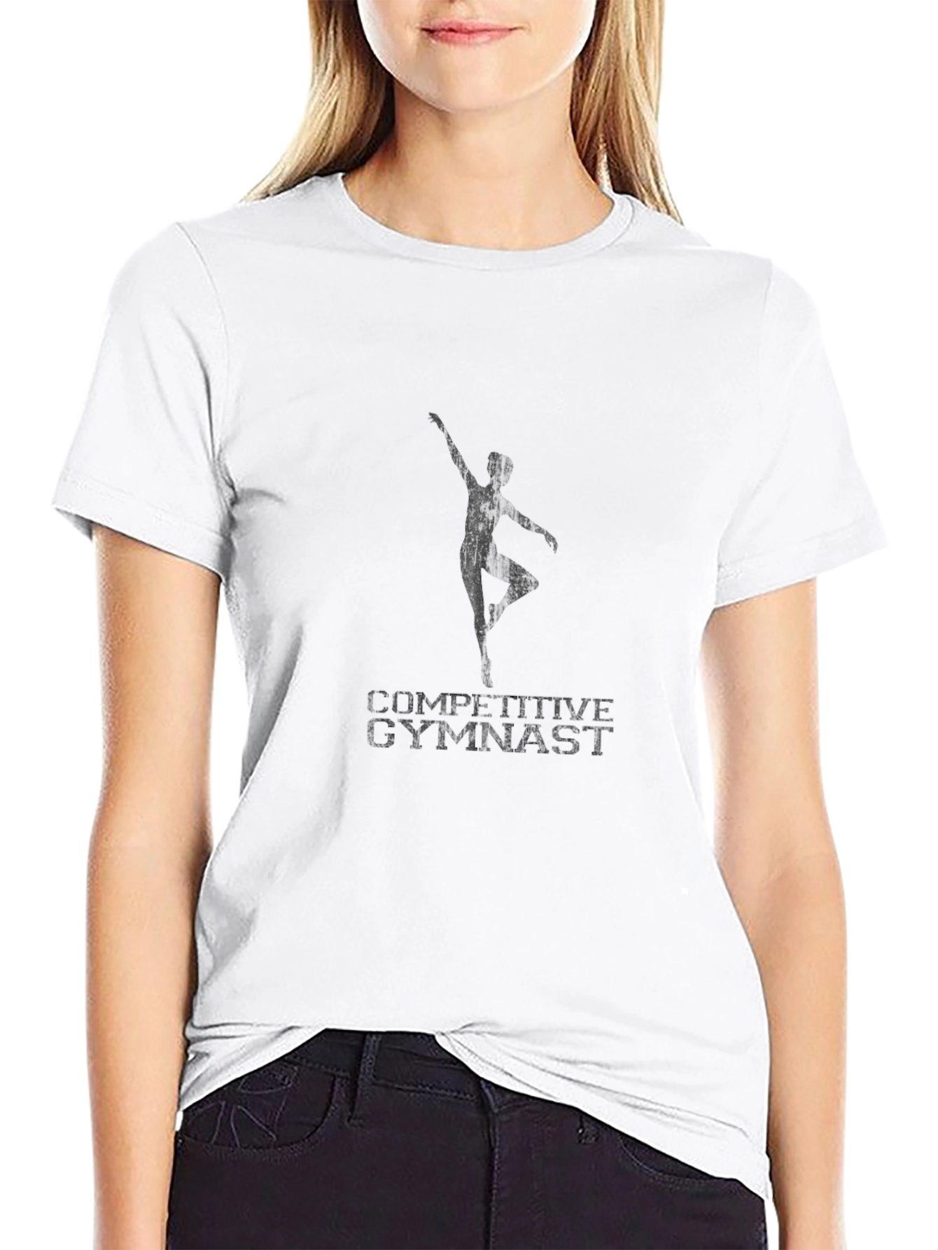Competitive Gymnast Graphic Tee - Black