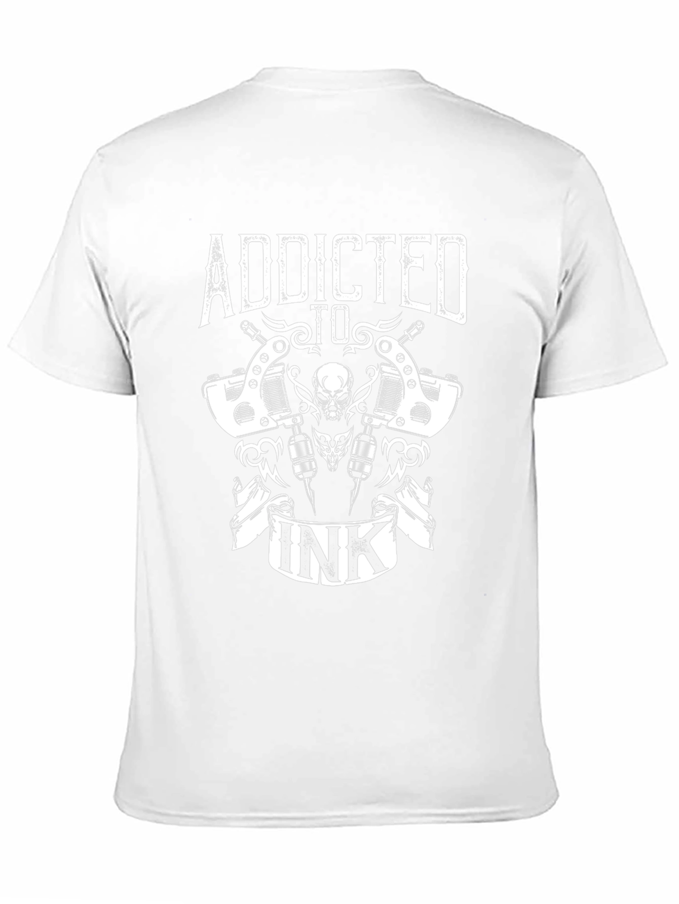 Addicted to Ink Black T-Shirt Tattoo Design