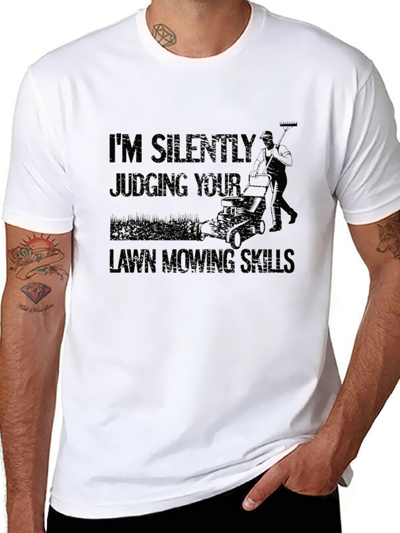 Im Silently Judging Your Lawn Mowing Skills Graphic Tee