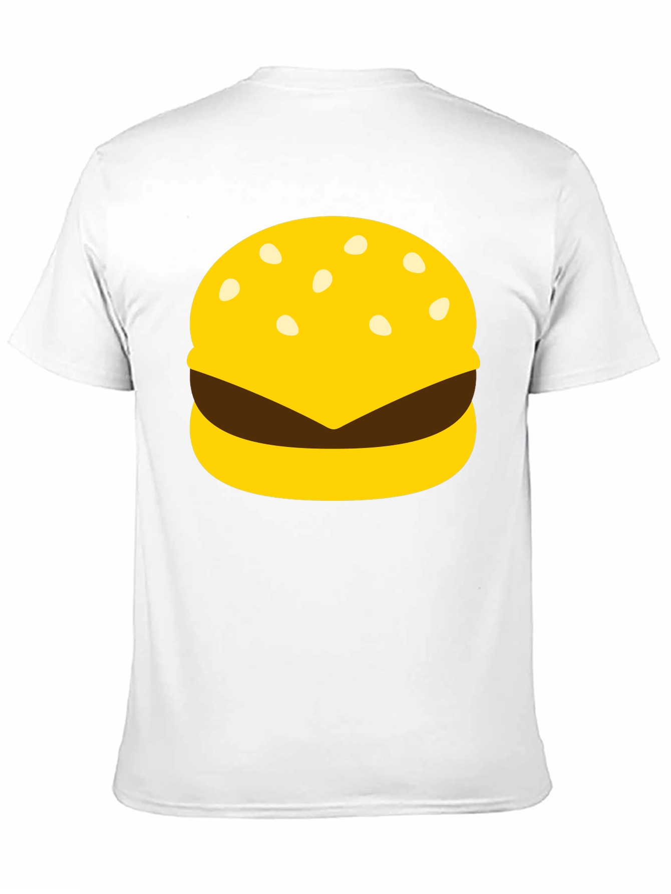 Burger Graphic Tee - Black Crew Neck Casual T-Shirt