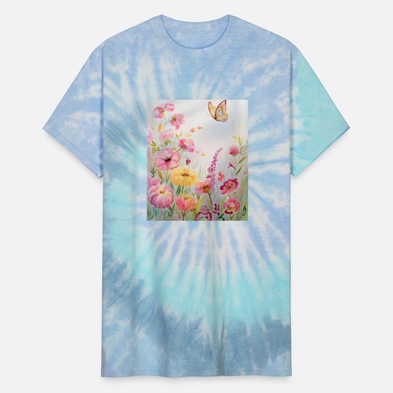 Graceful Blooms and Butterfly Watercolor Art