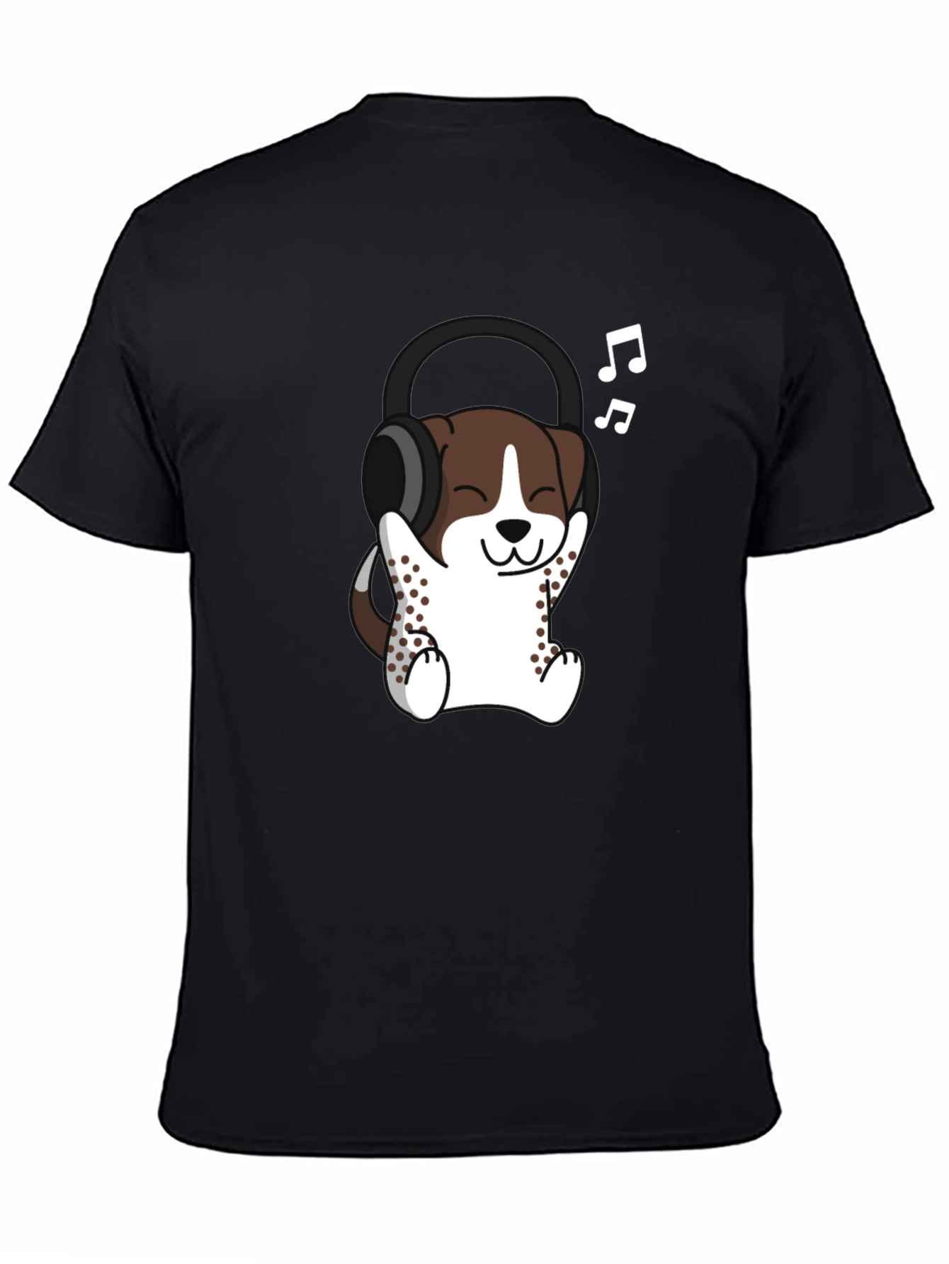 Cool Dog with Headphones Graphic Tee
