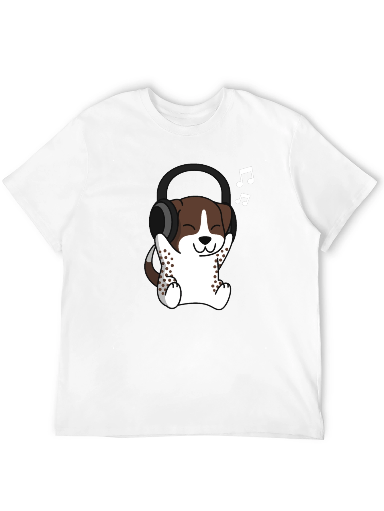 Cool Dog with Headphones Graphic Tee