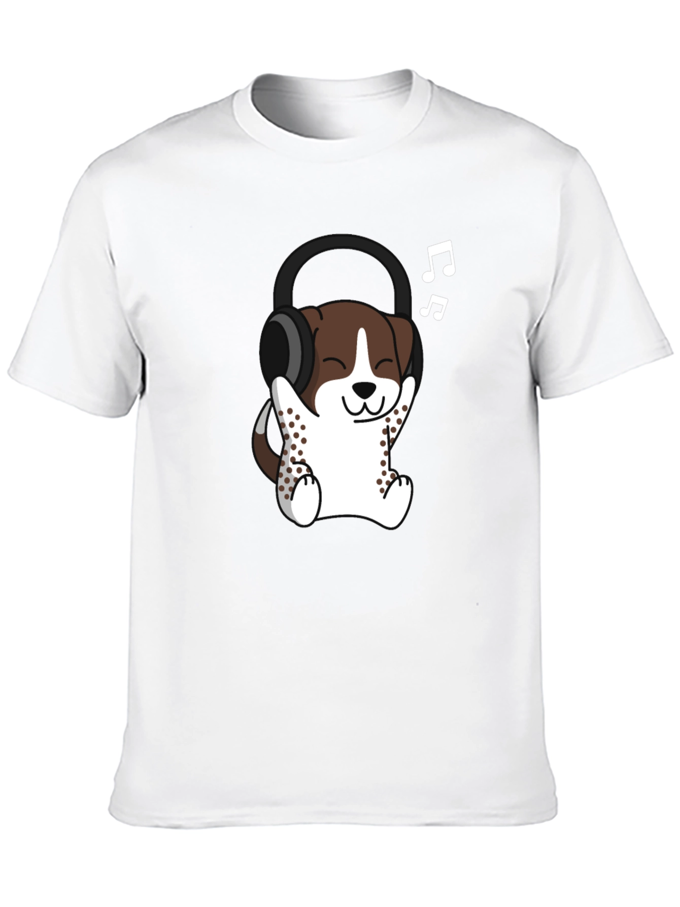 Cool Dog with Headphones Graphic Tee