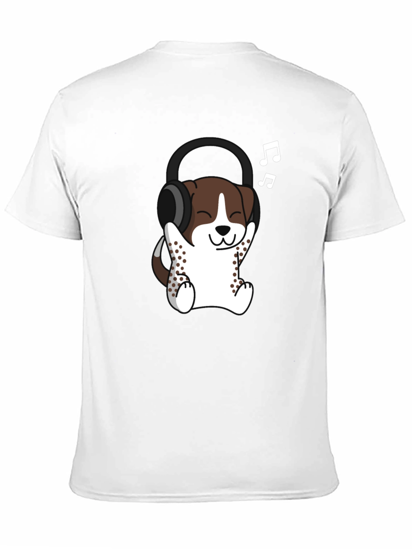 Cool Dog with Headphones Graphic Tee