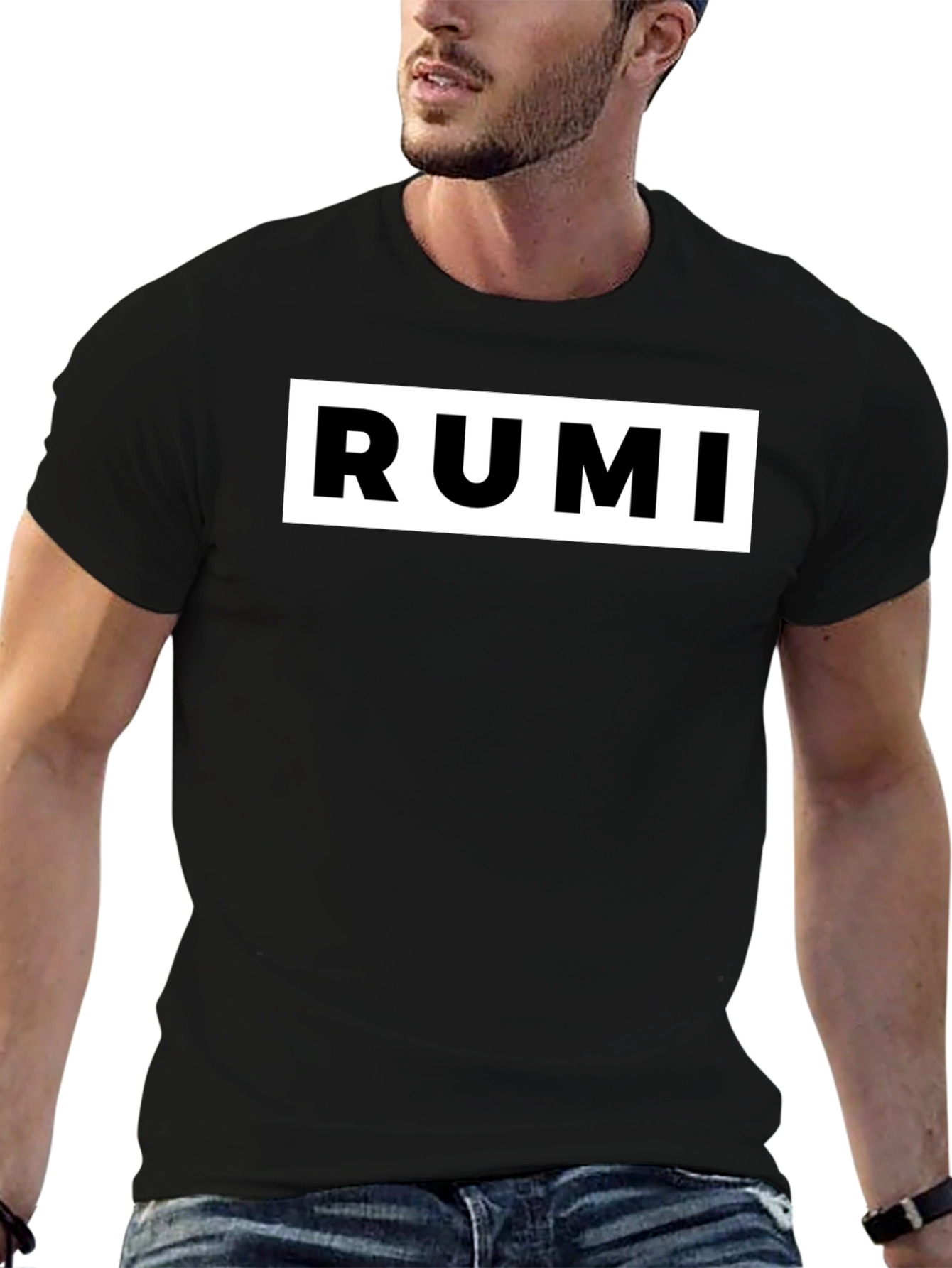 RUMI Graphic Tee - Black Cotton Blend