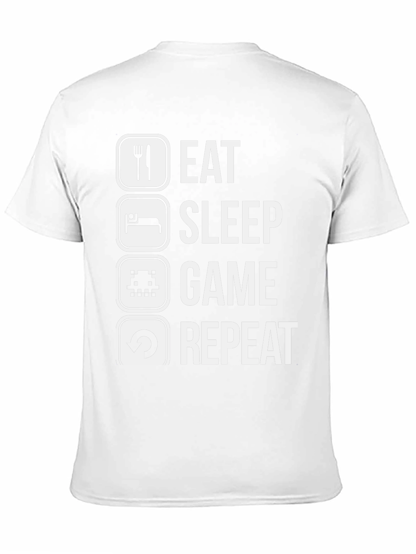 Eat Sleep Game Repeat Black T-Shirt