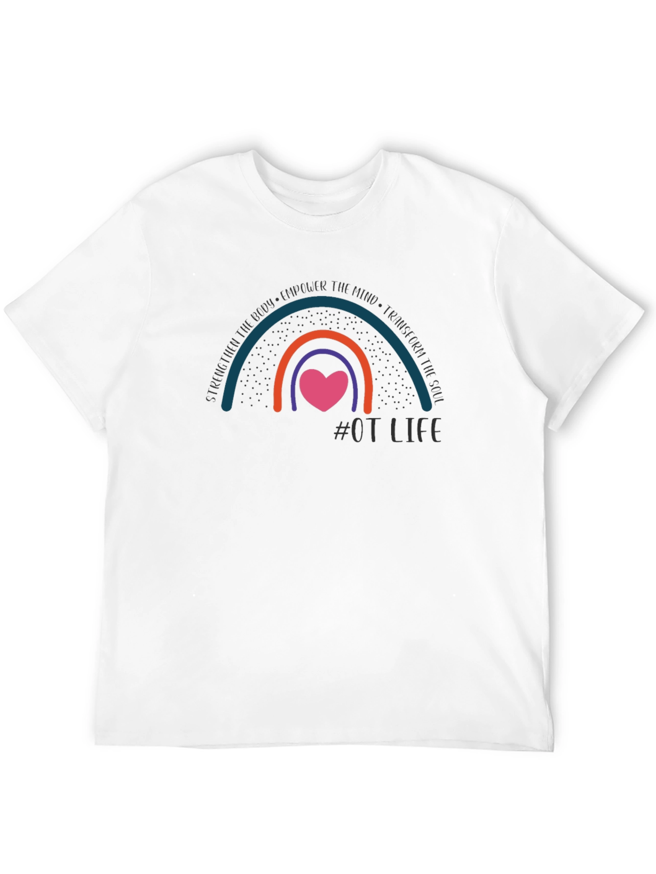 OT Life Rainbow Graphic T-Shirt - Occupational Therapist Tee