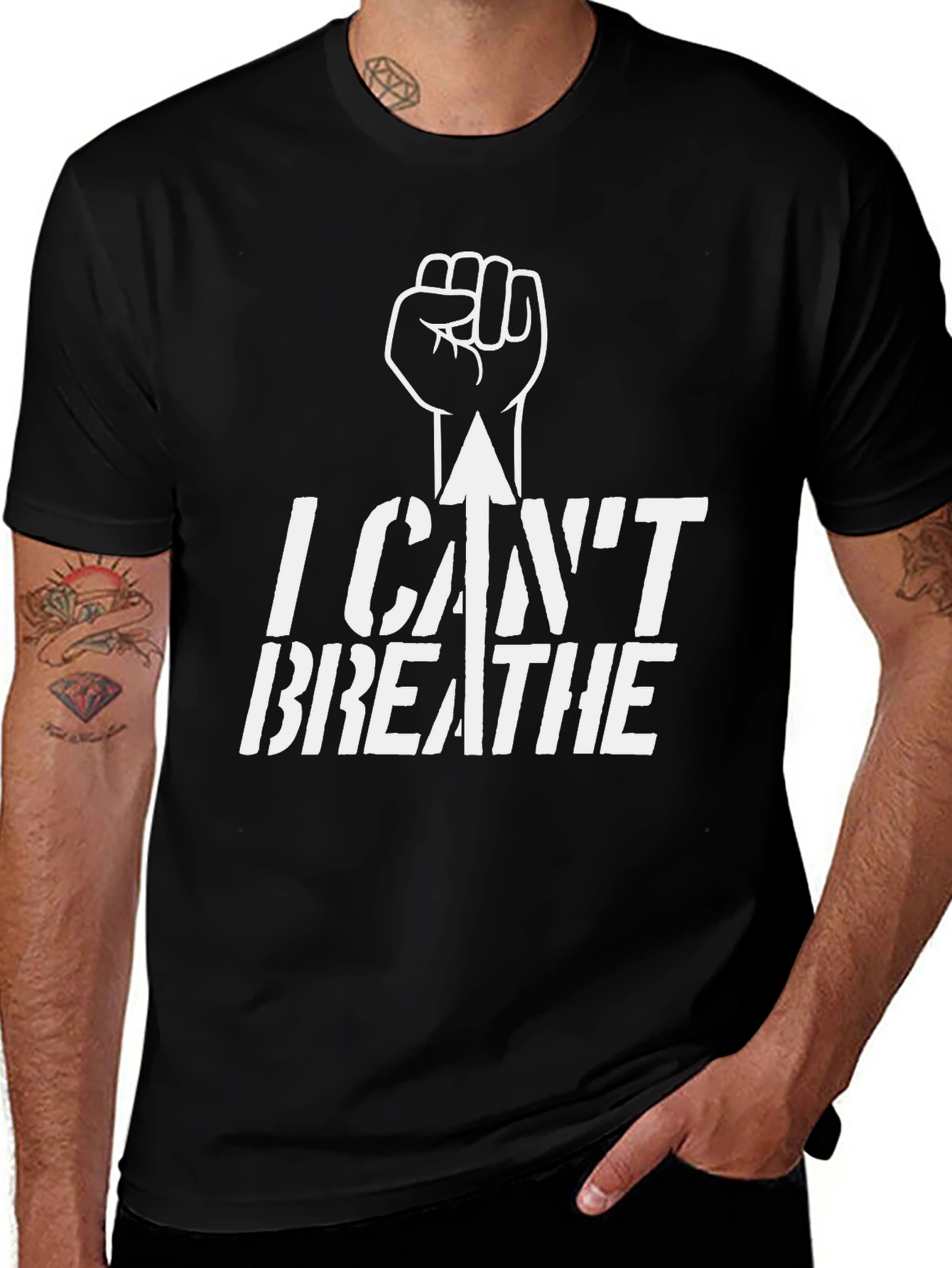 I Cant Breathe Graphic Tee - Black