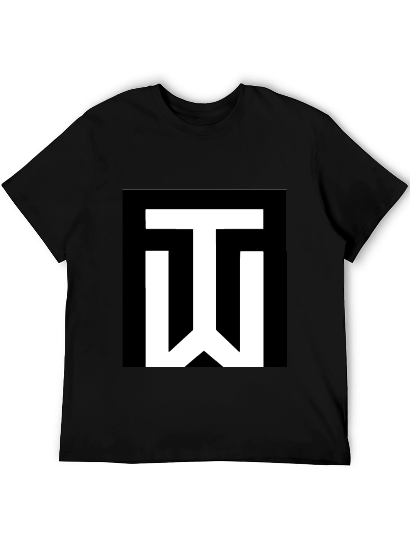 Black T-Shirt with White TW Logo