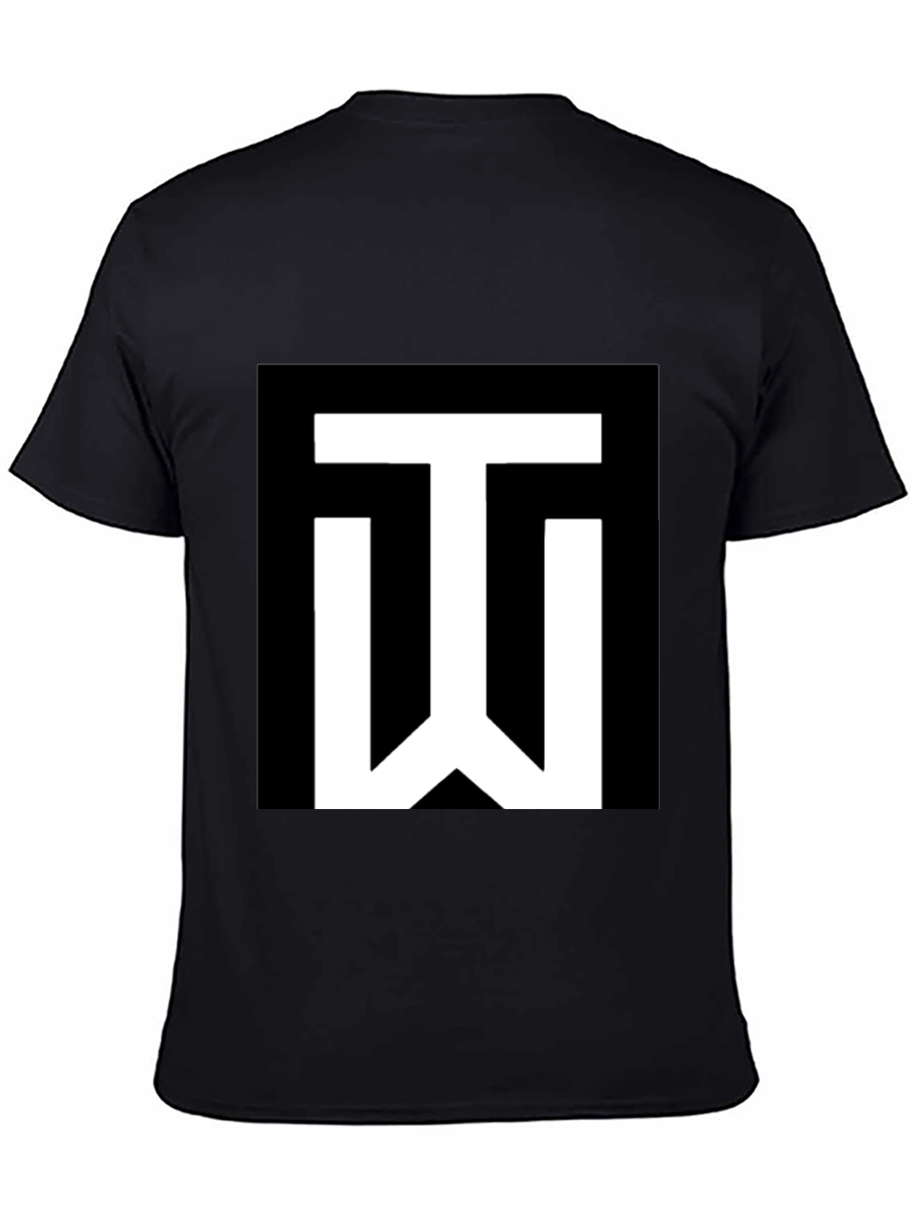 Black T-Shirt with White TW Logo