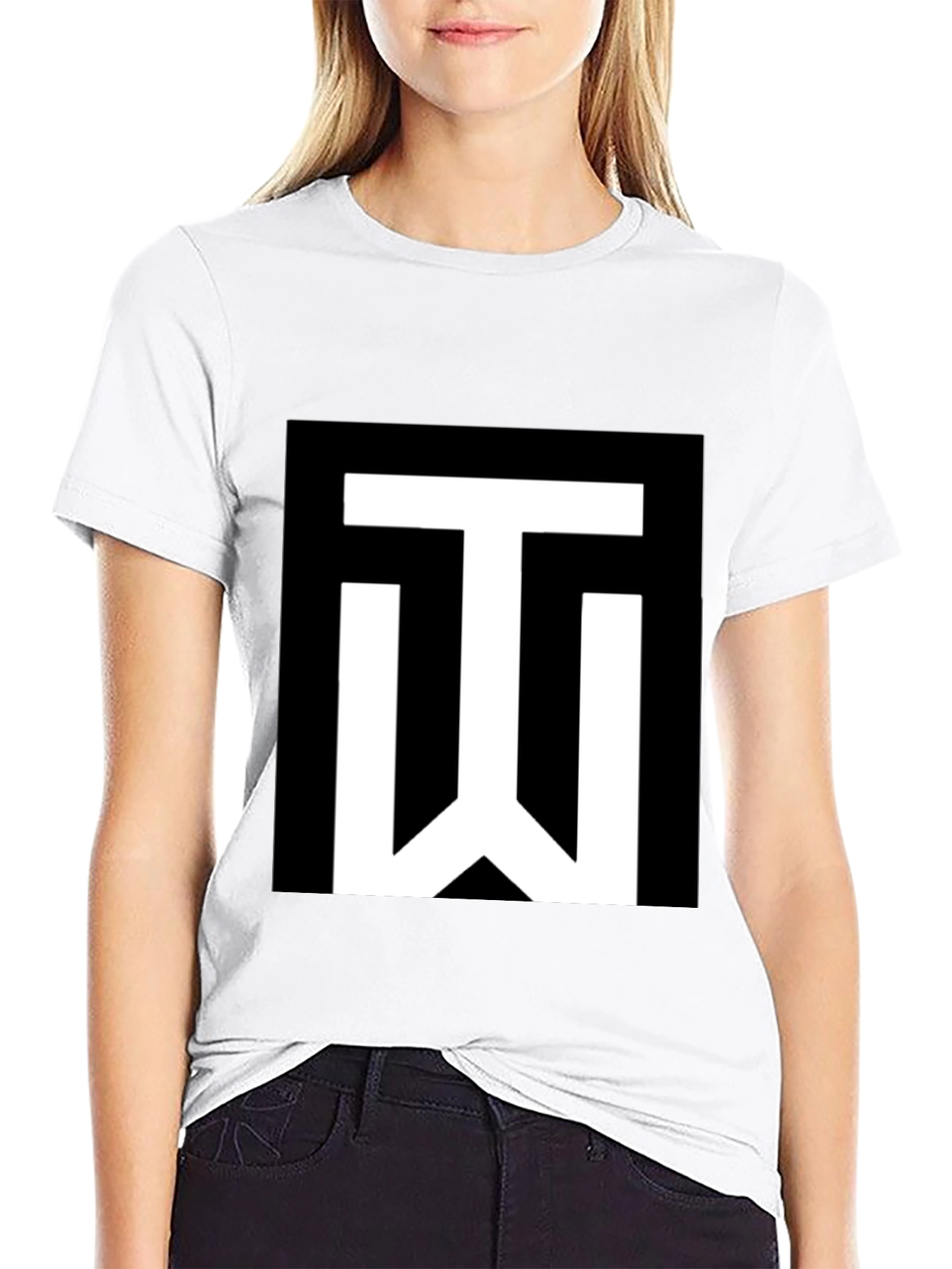 Black T-Shirt with White TW Logo