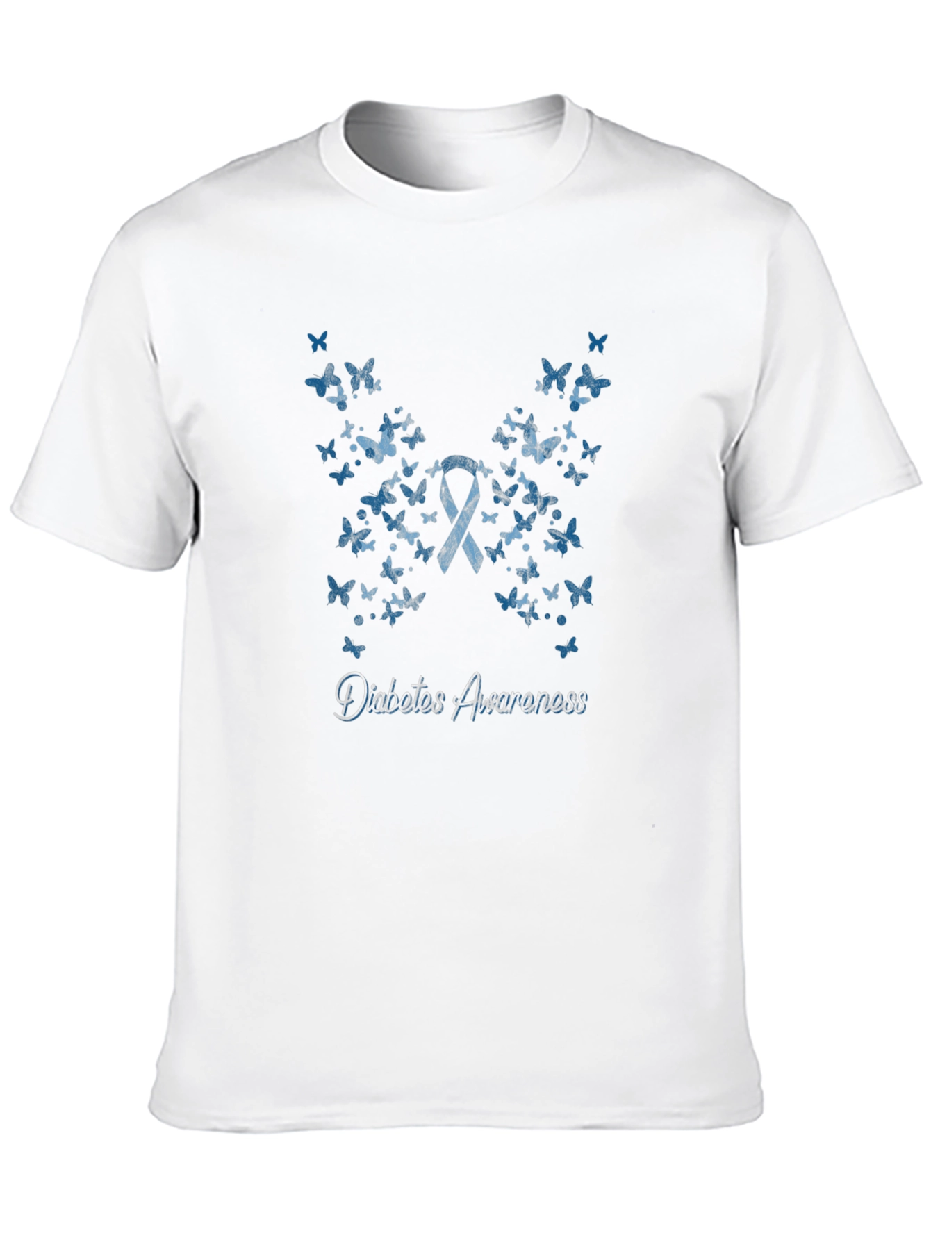 Diabetes Awareness Butterfly Ribbon T-Shirt