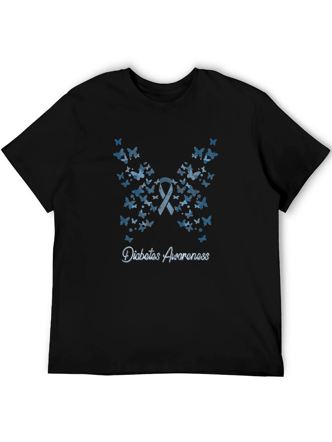 Diabetes Awareness Butterfly Ribbon T-Shirt