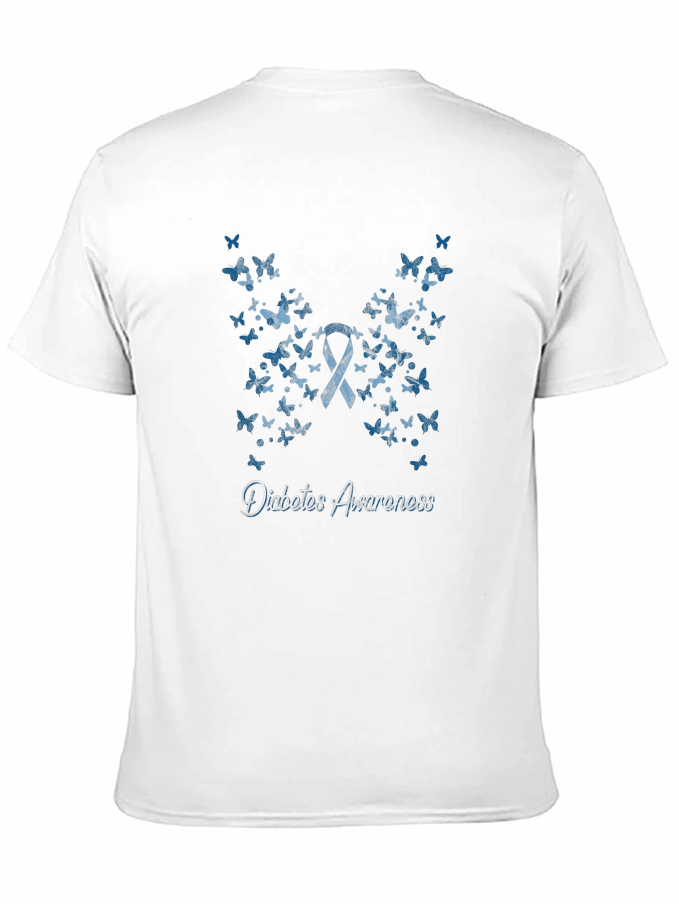 Diabetes Awareness Butterfly Ribbon T-Shirt