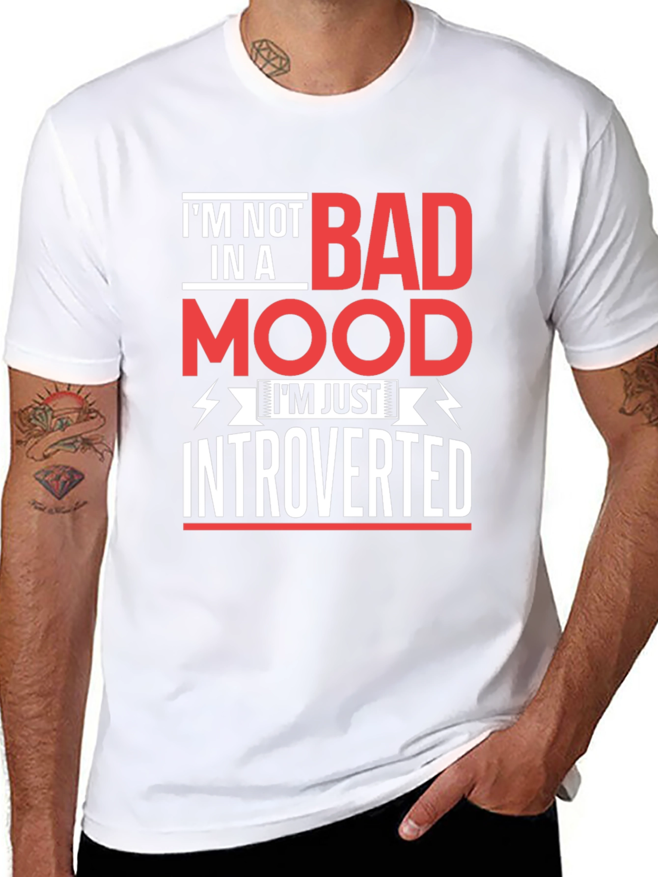 Introverted Mood T-Shirt - Funny Slogan Tee