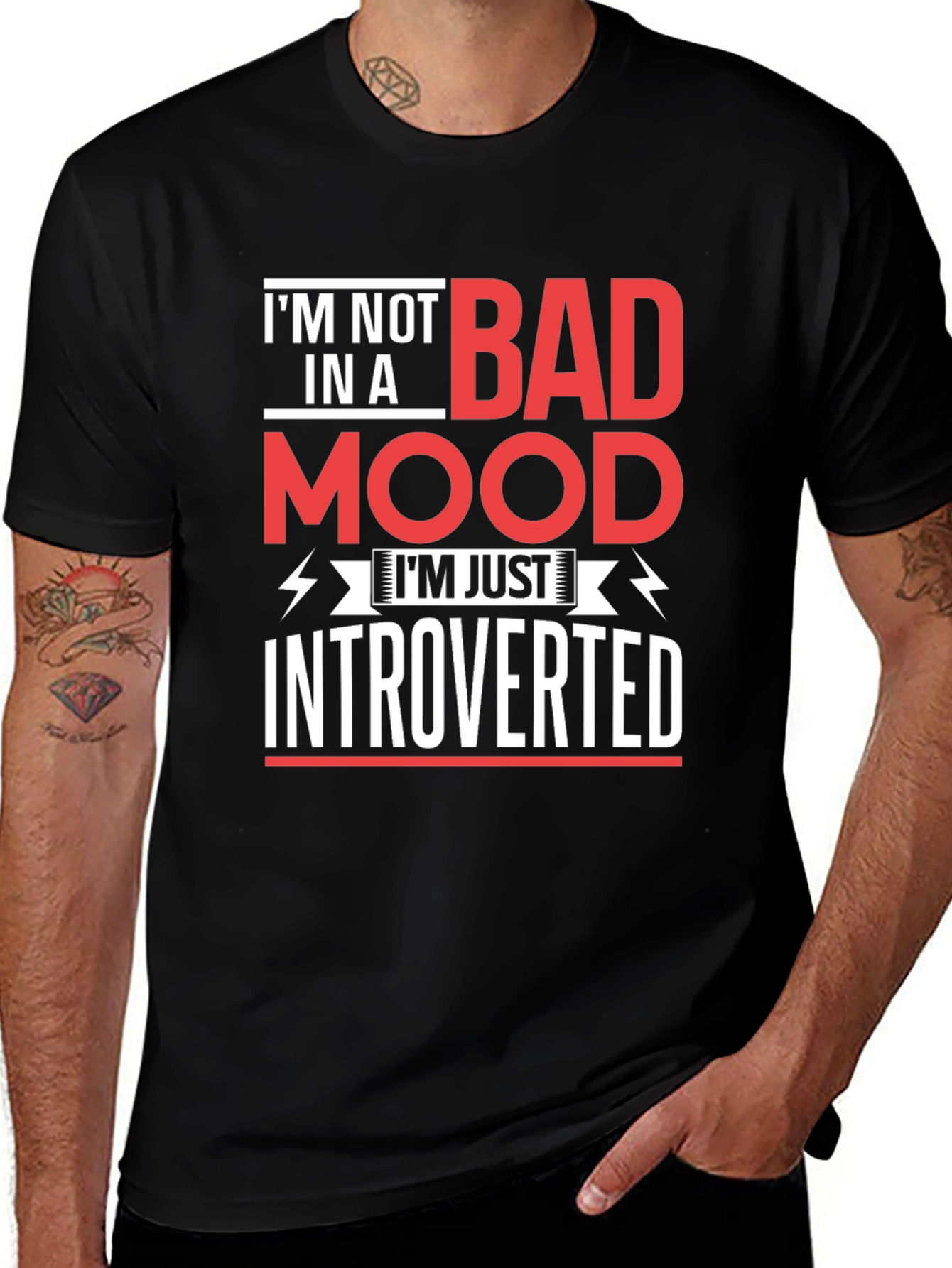 Introverted Mood T-Shirt - Funny Slogan Tee