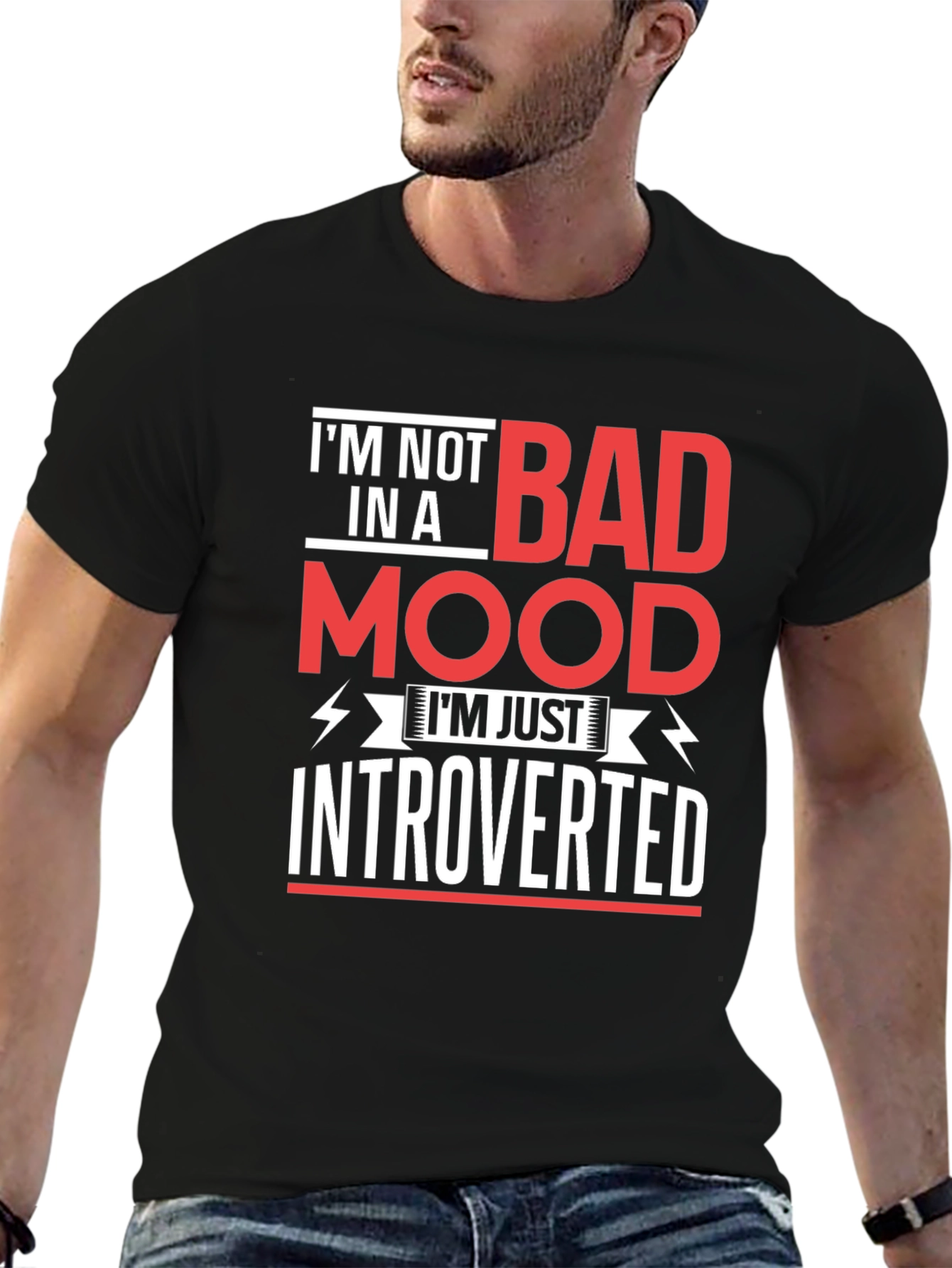 Introverted Mood T-Shirt - Funny Slogan Tee