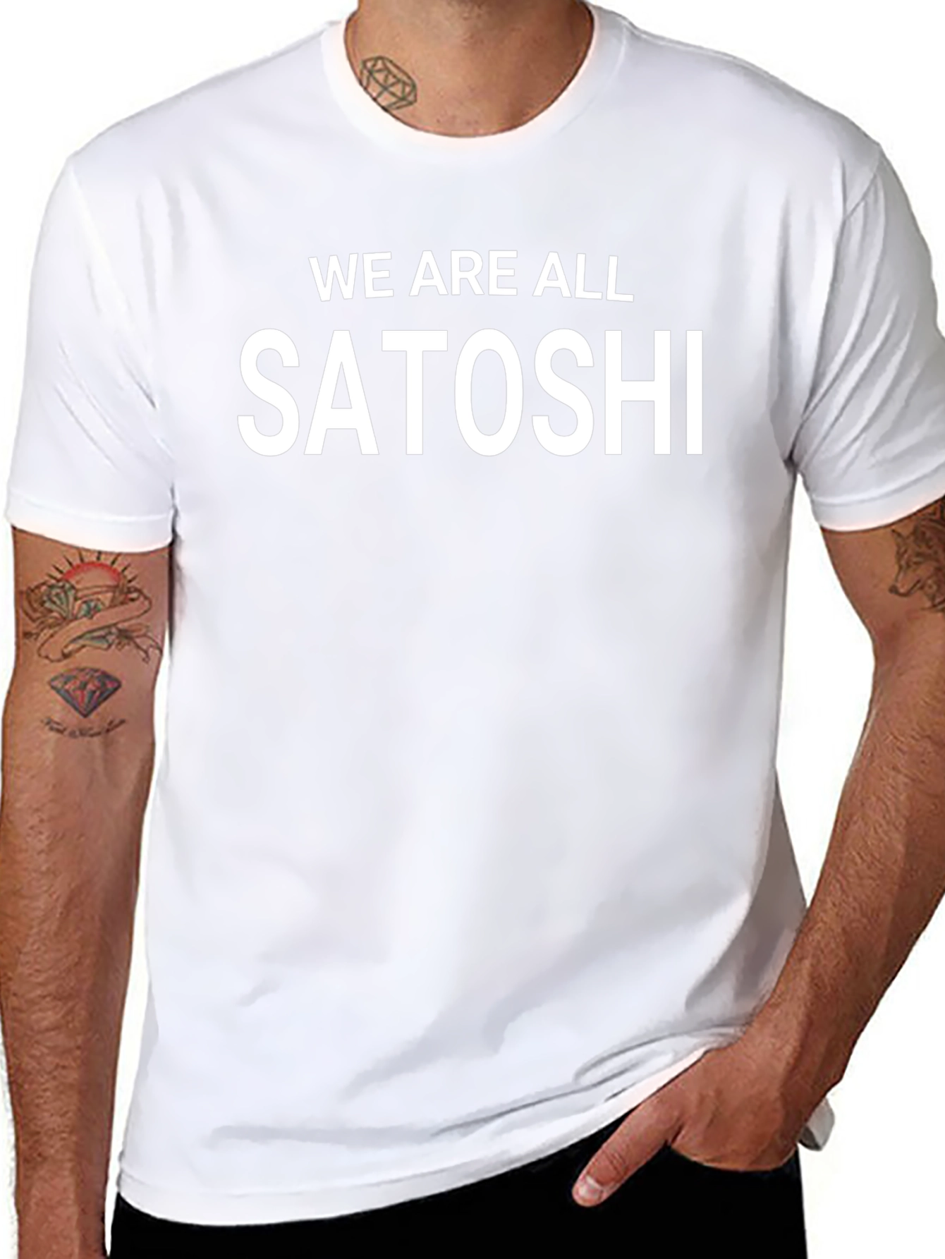 We Are All Satoshi Crypto T-Shirt - Black