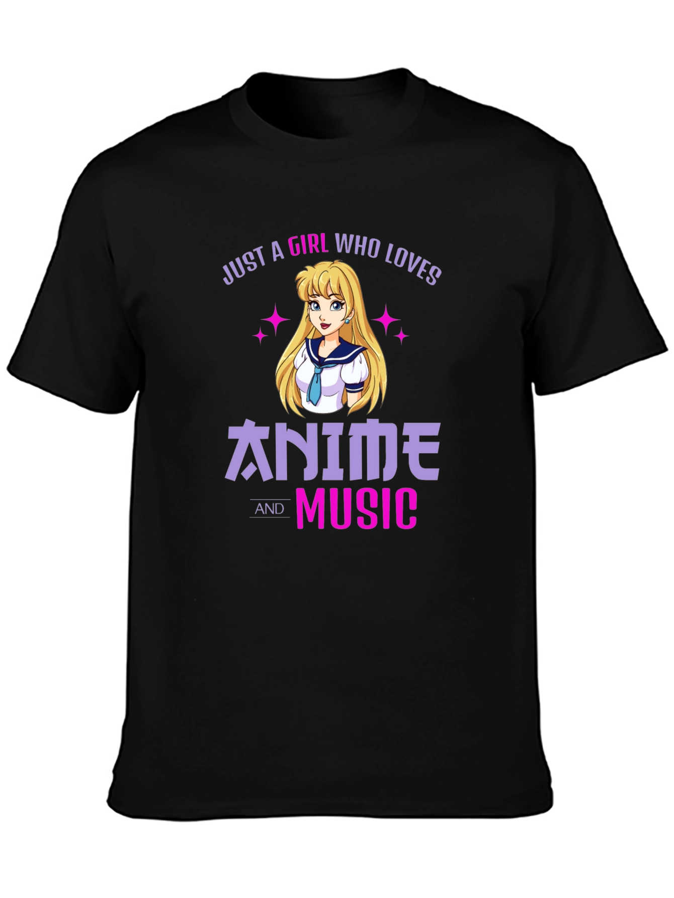 Anime and Music Lover Graphic T-Shirt