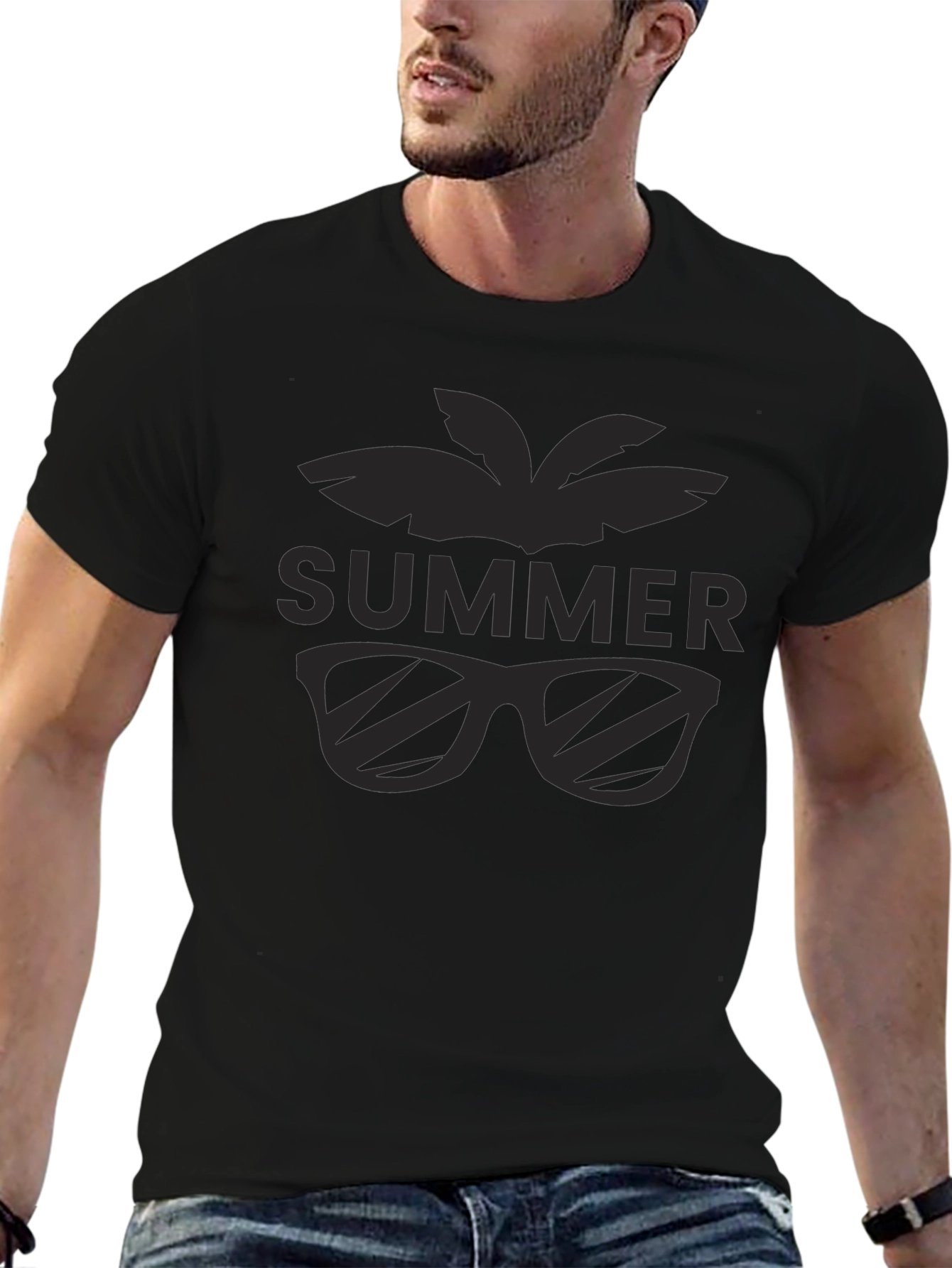 Summer Vibes Tee - Palm Tree Sunglasses Graphic T-Shirt