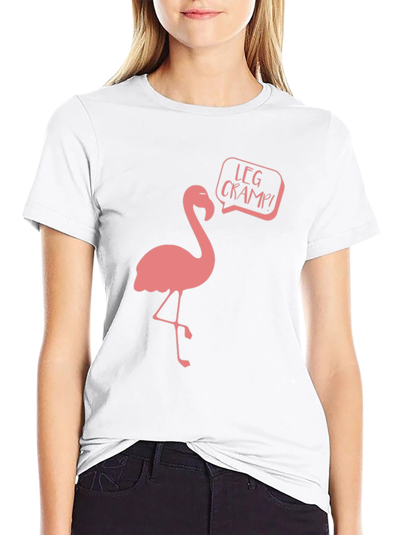 Flamingo Leg Cramp Funny Graphic T-Shirt