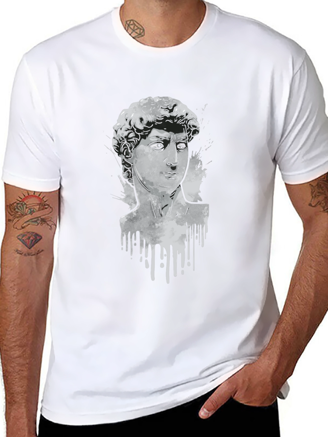 David Statue Graphic Tee - Black T-Shirt