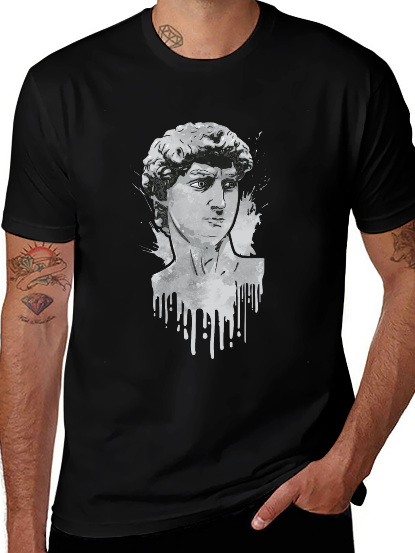 David Statue Graphic Tee - Black T-Shirt