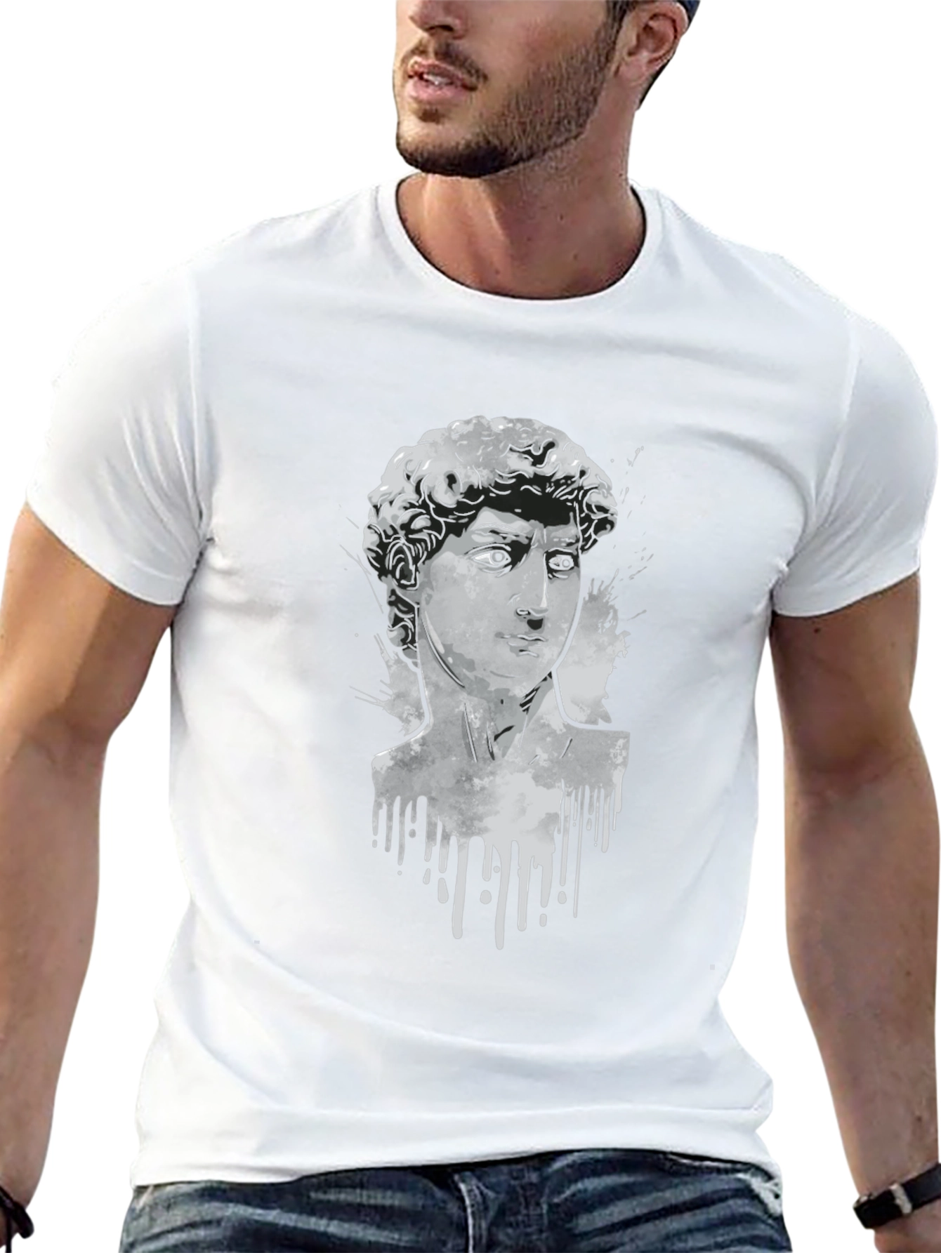 David Statue Graphic Tee - Black T-Shirt