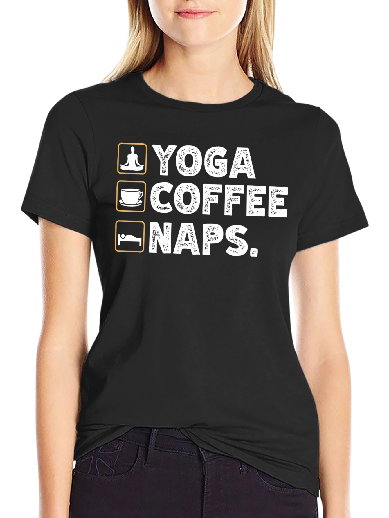 Yoga Coffee Naps Mens T-Shirt