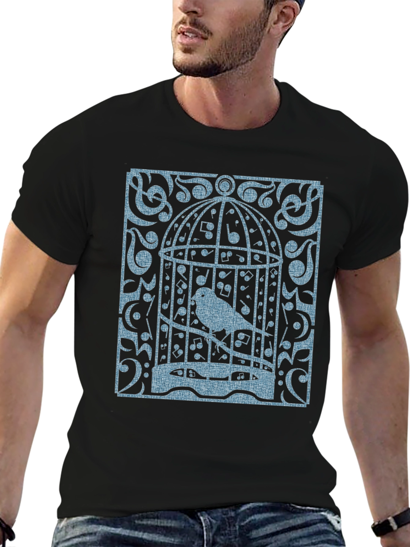 Birdcage Music T-Shirt - Quirky Graphic Tee