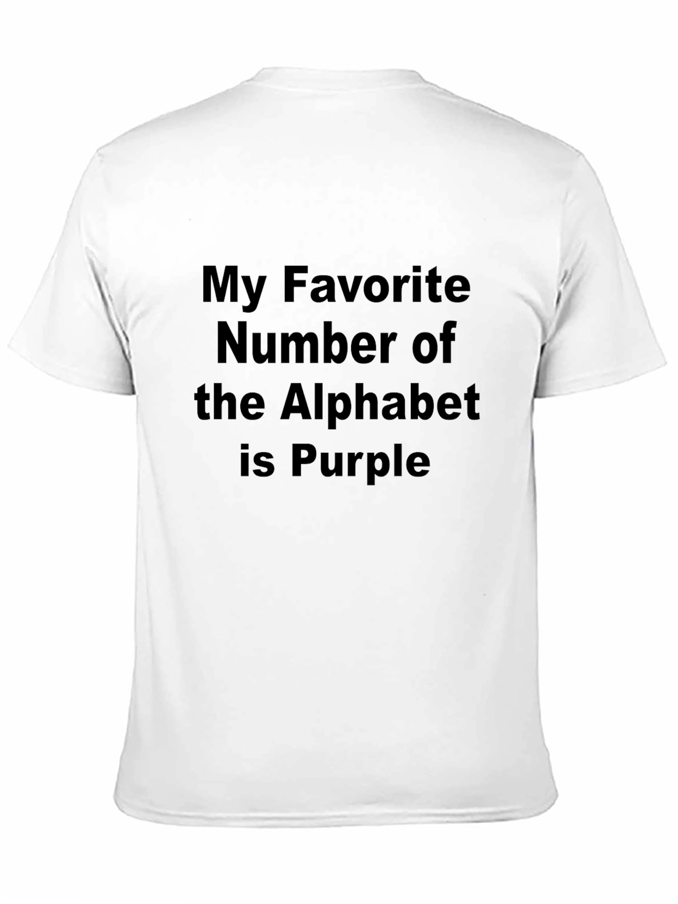 Funny Sarcastic T-Shirt: Alphabet Number is Purple