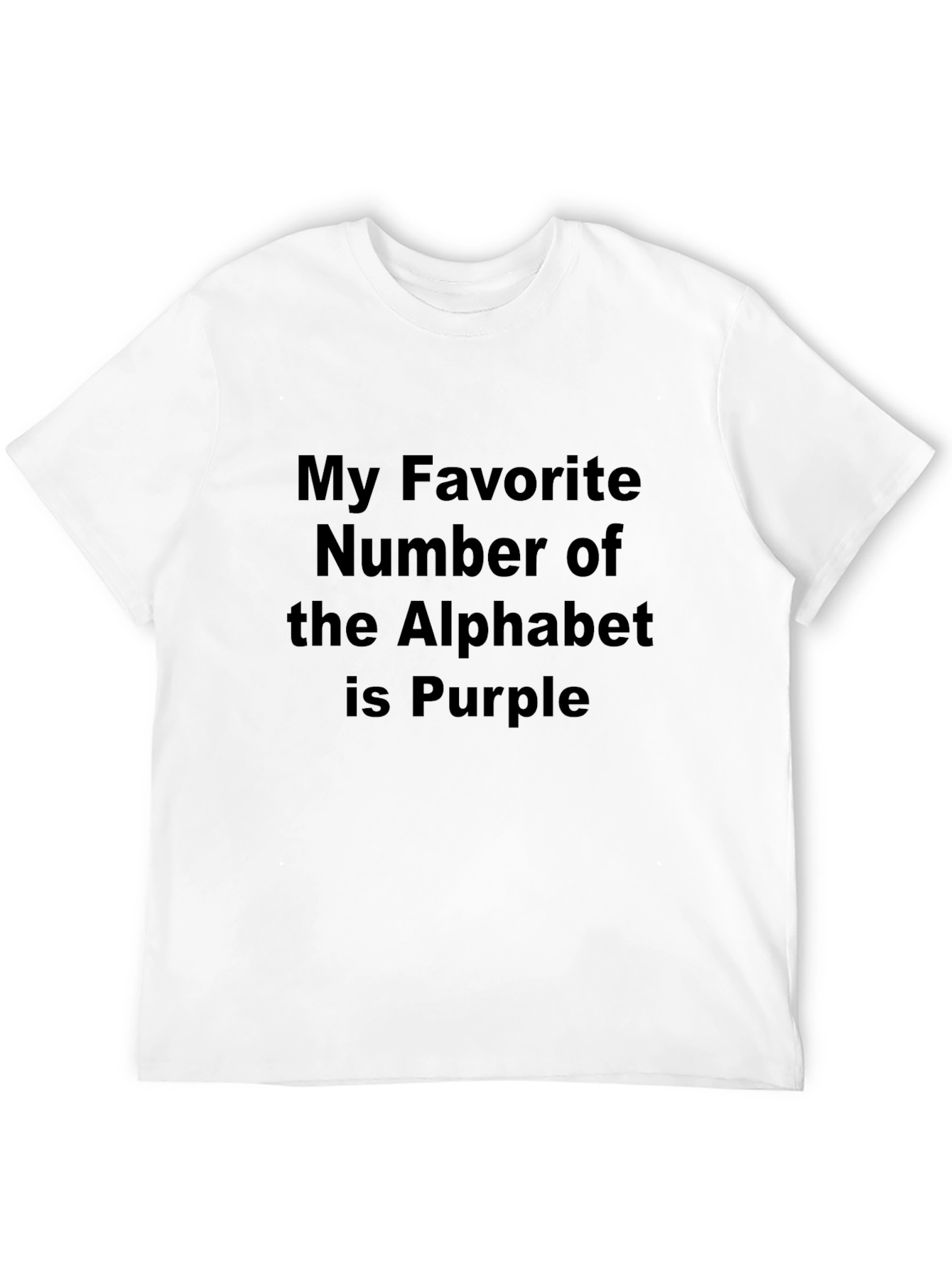 Funny Sarcastic T-Shirt: Alphabet Number is Purple