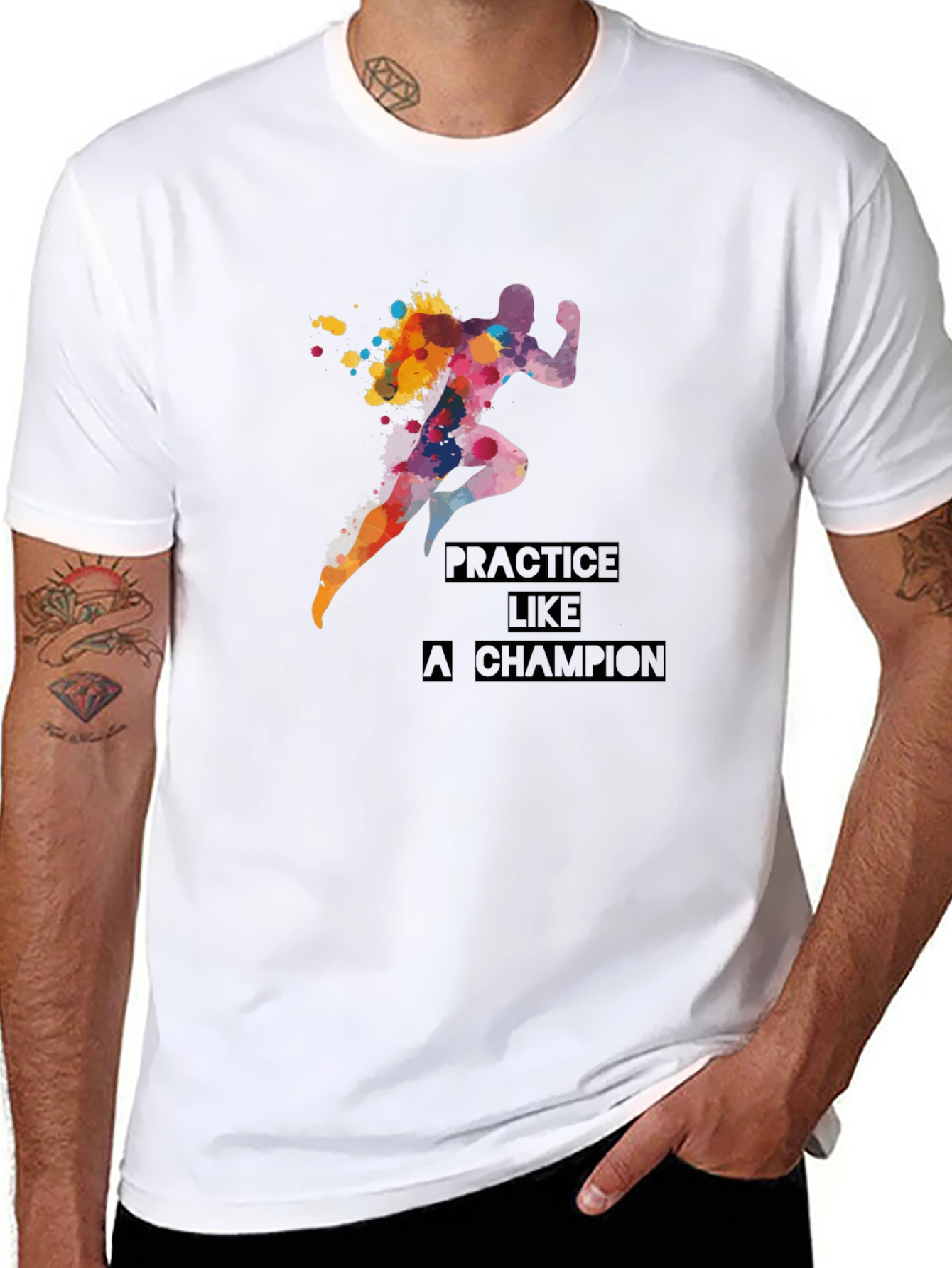 Practice Like a Champion Black Graphic Tee