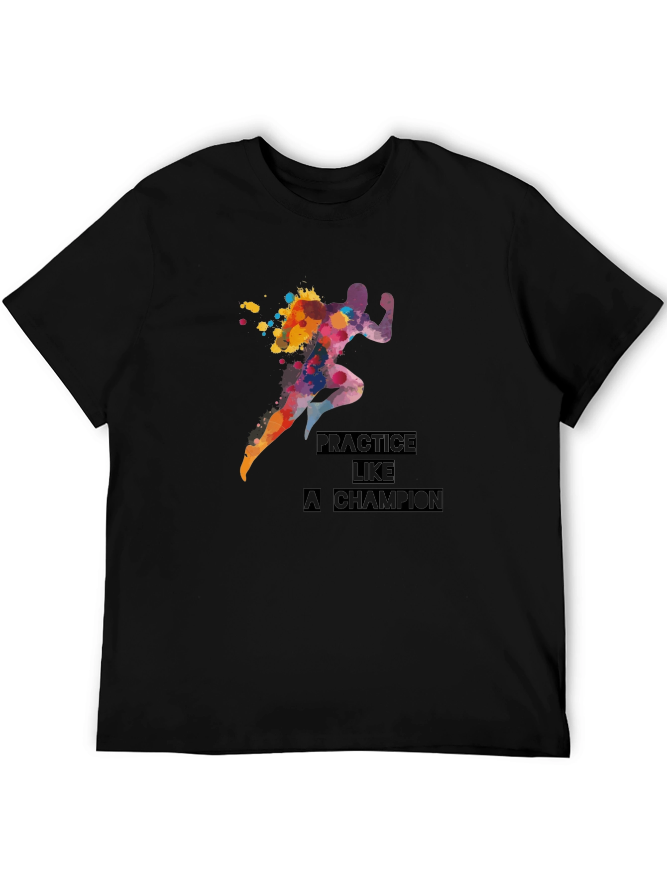Practice Like a Champion Black Graphic Tee