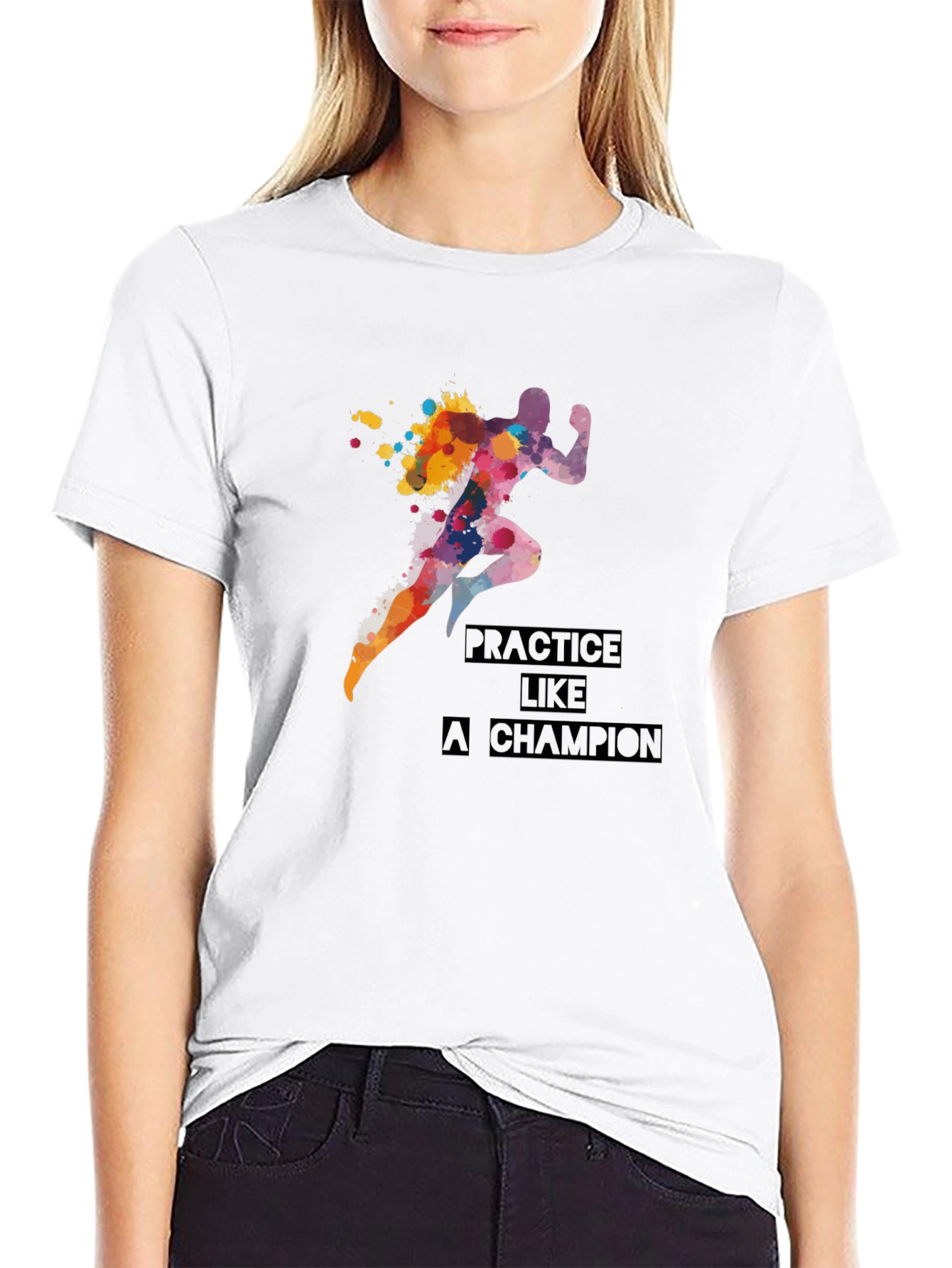 Practice Like a Champion Black Graphic Tee