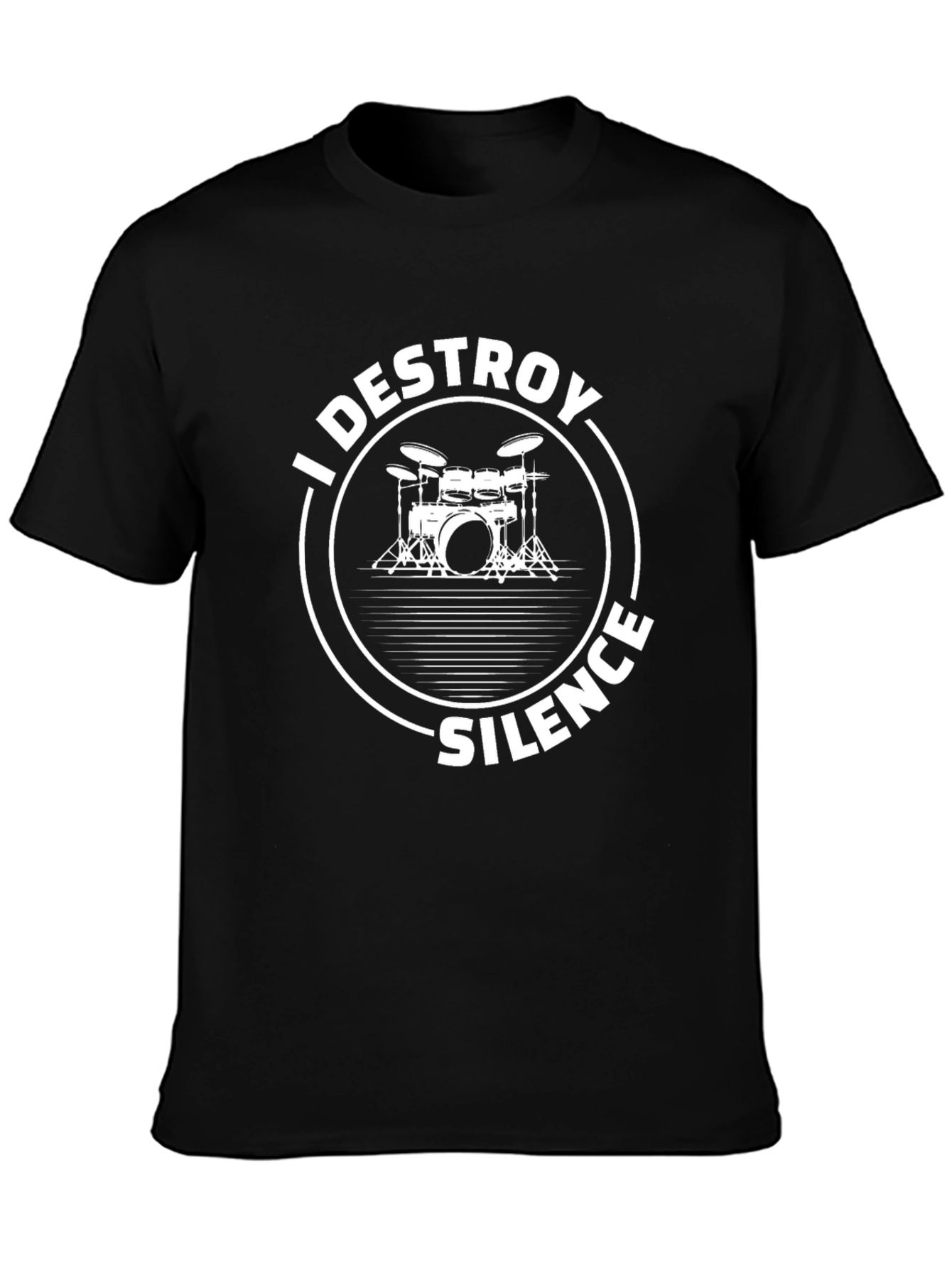 I Destroy Silence Drum Kit Graphic T-Shirt