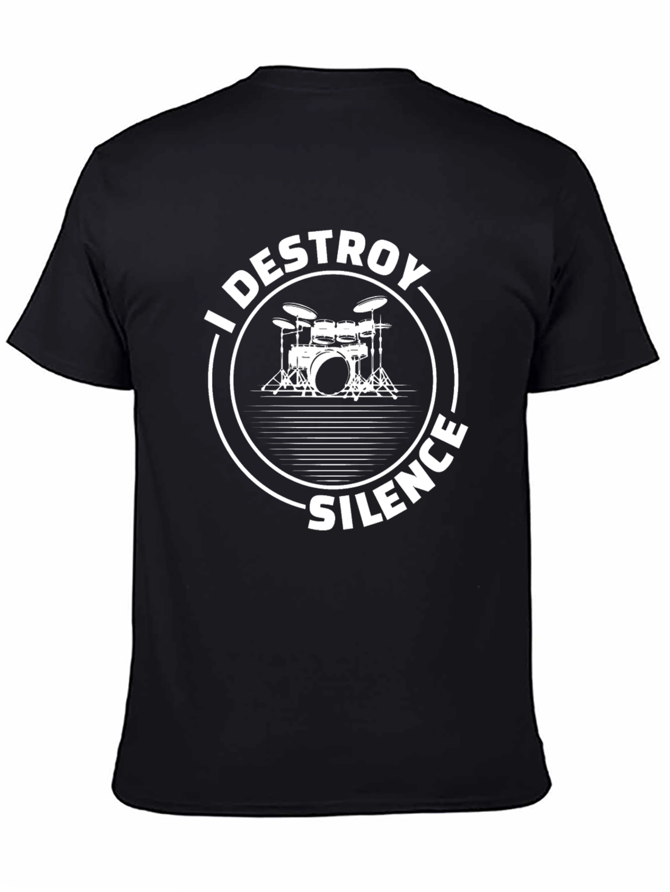 I Destroy Silence Drum Kit Graphic T-Shirt