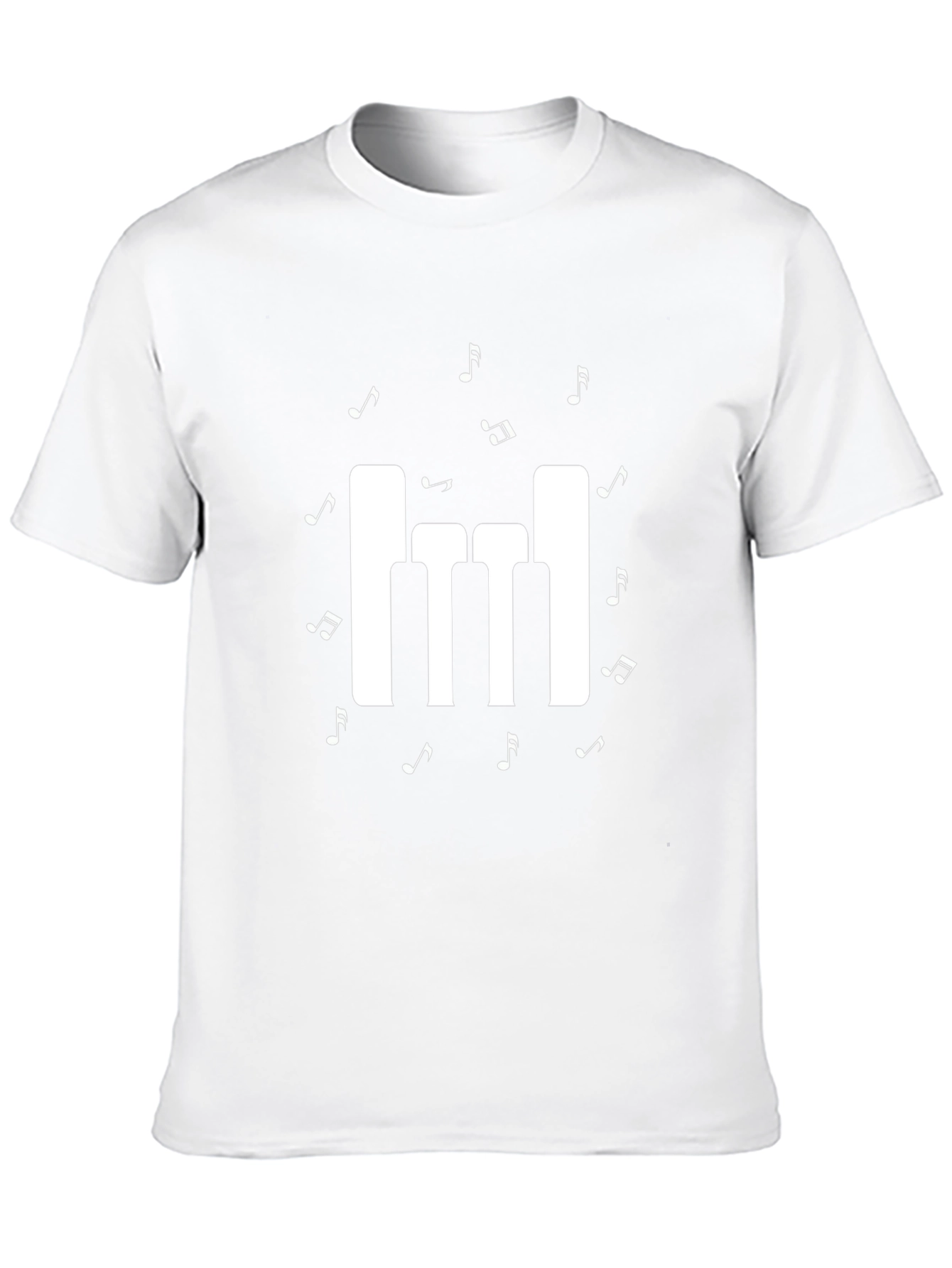 Music Notes Keyboard Graphic Tee