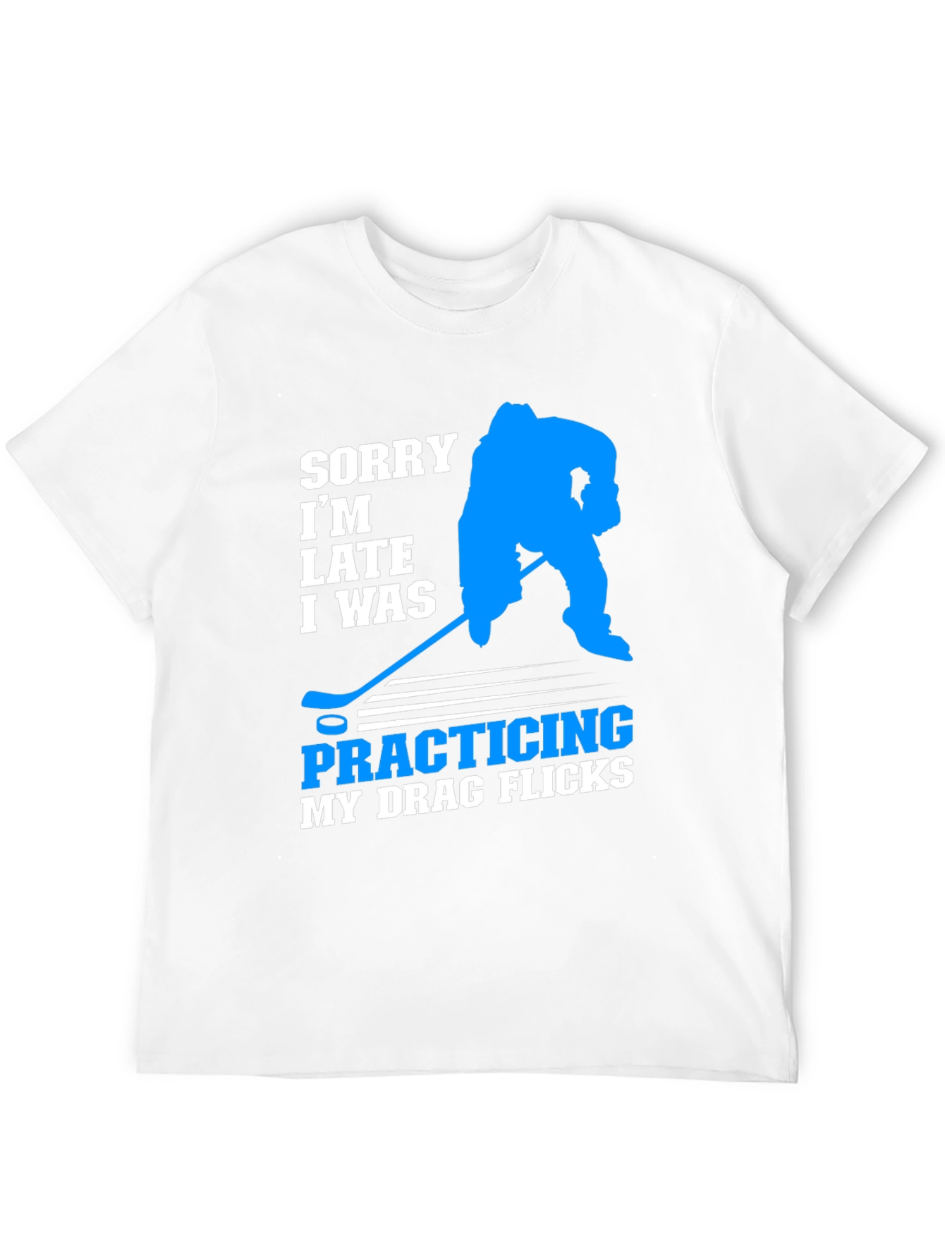Funny Hockey Drag Flicks Graphic T-Shirt