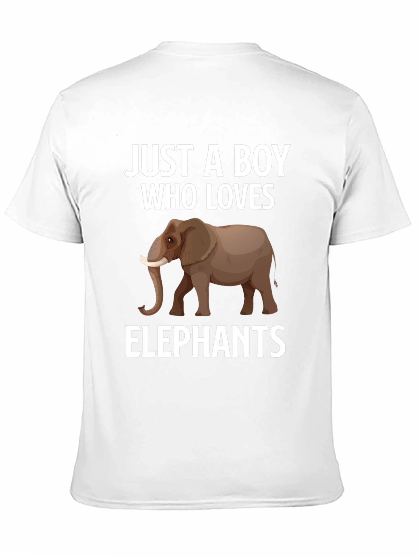 Boy Who Loves Elephants Black Graphic Tee