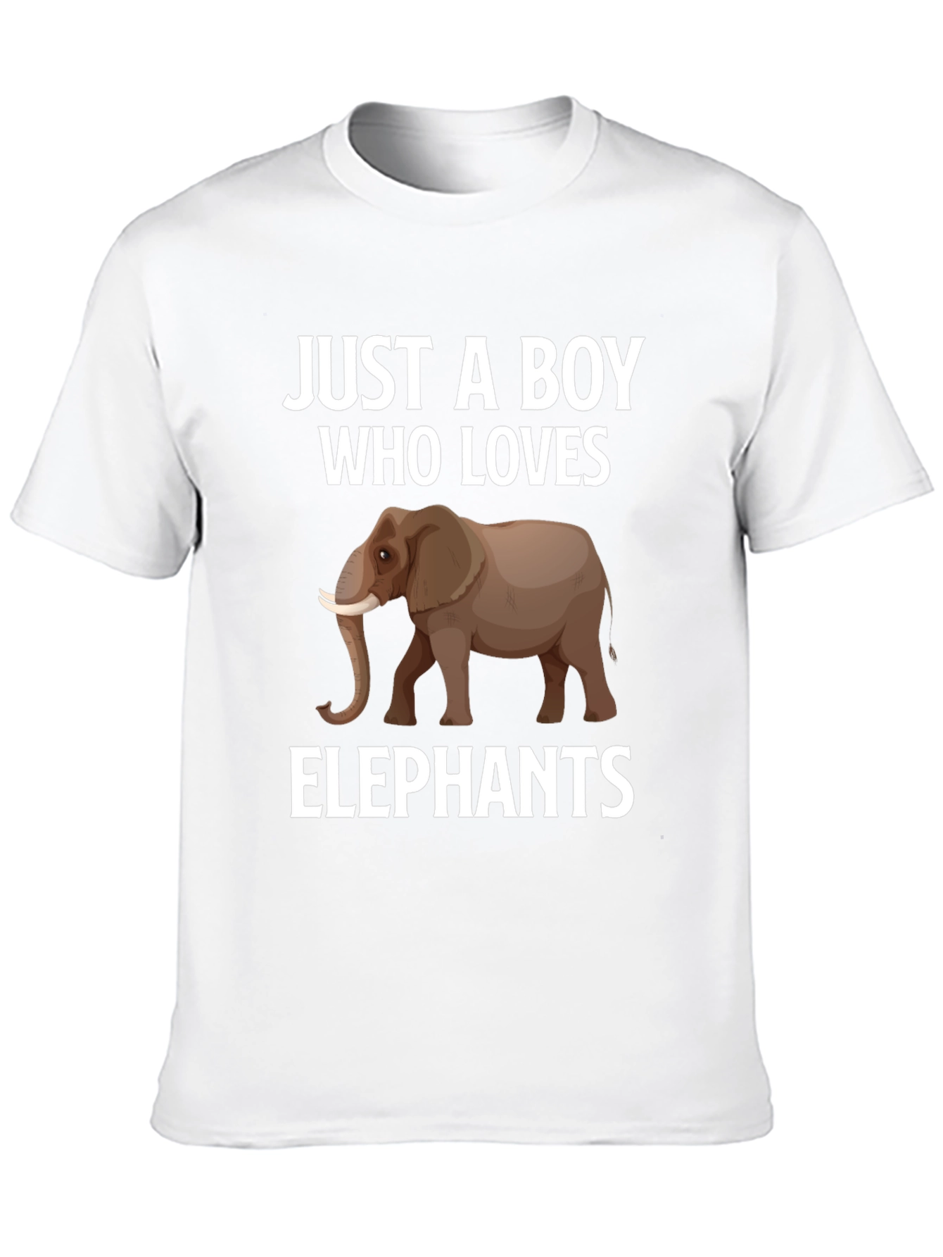 Boy Who Loves Elephants Black Graphic Tee
