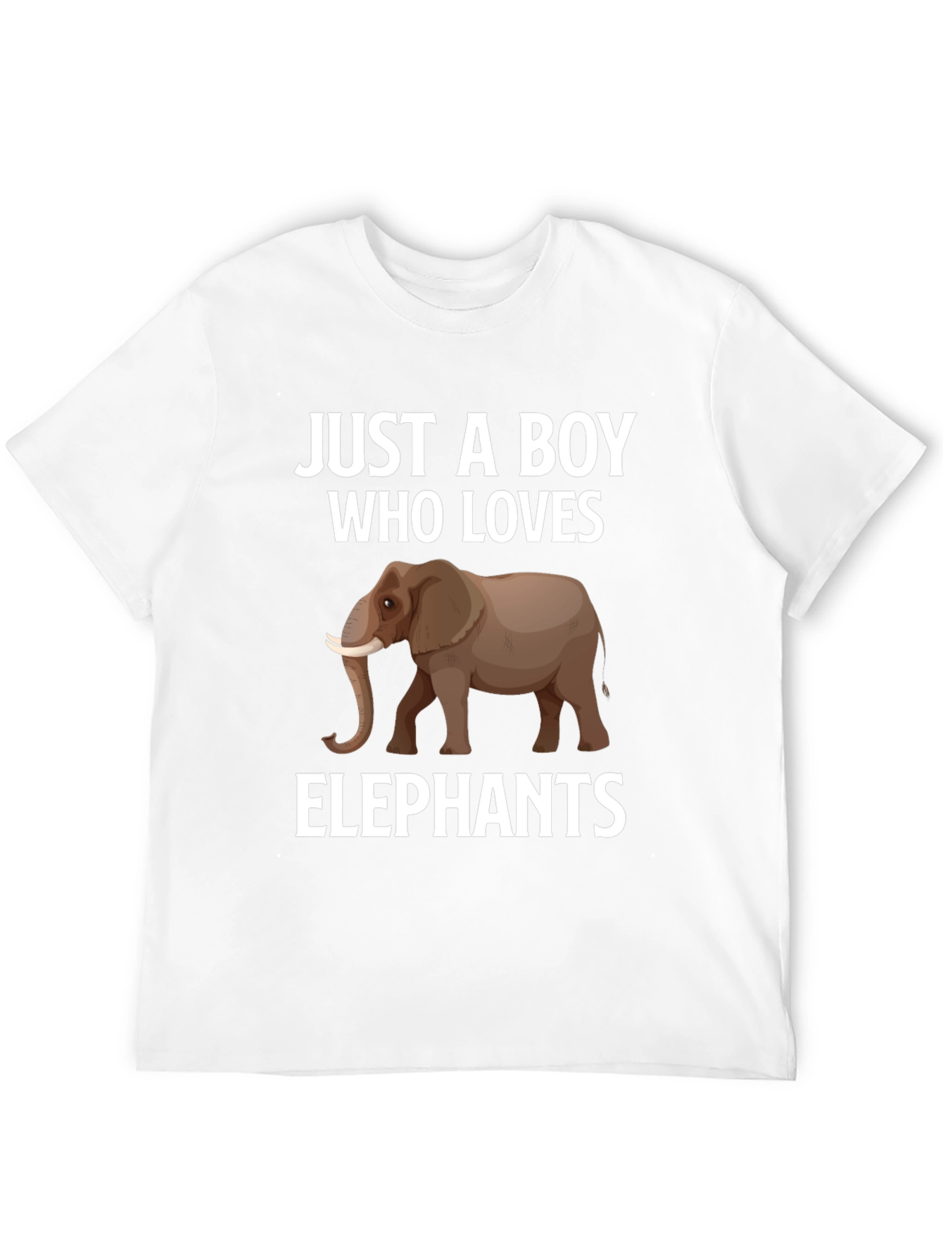 Boy Who Loves Elephants Black Graphic Tee