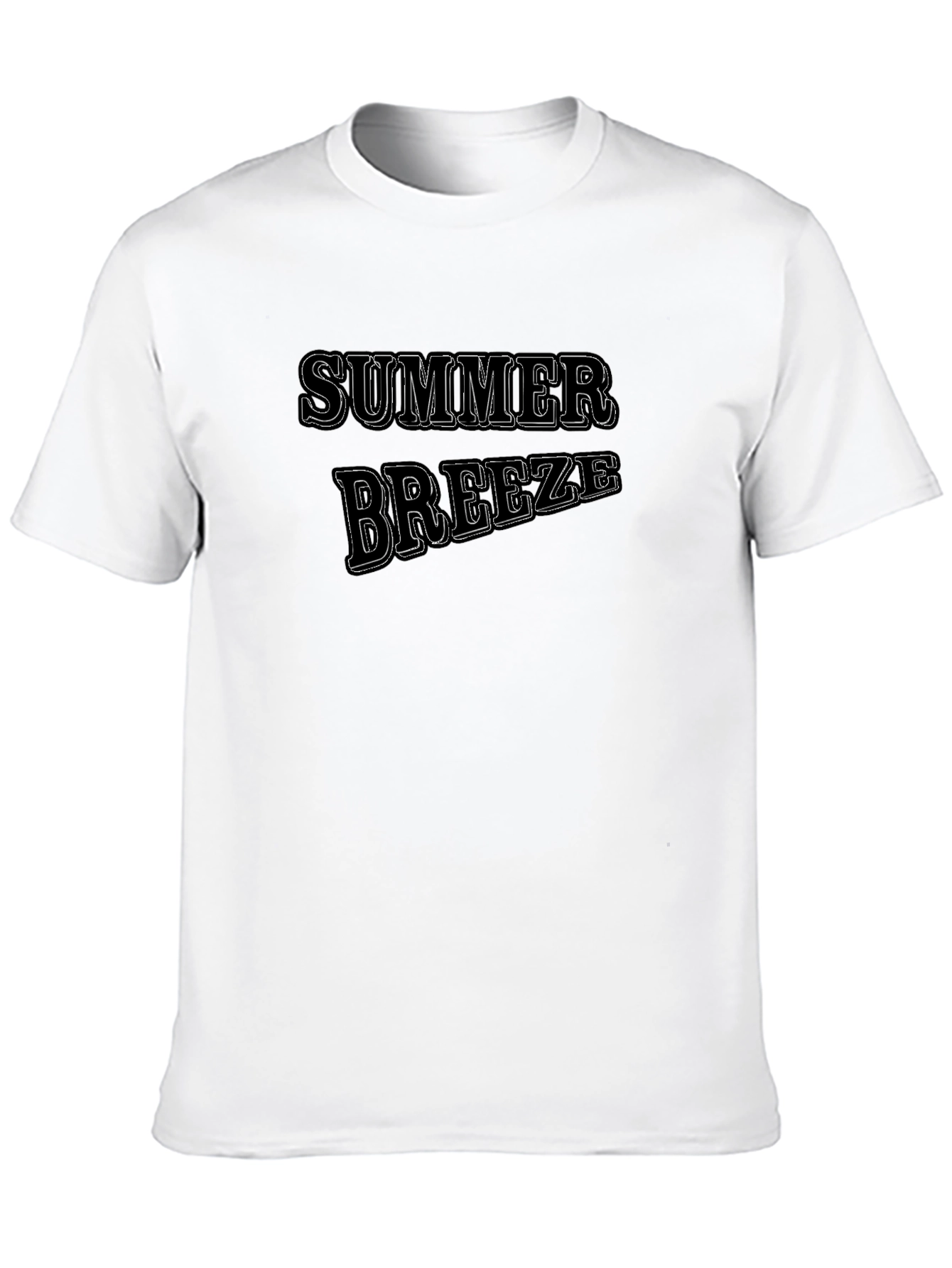 Summer Breeze Graphic Tee - Black Casual T-Shirt