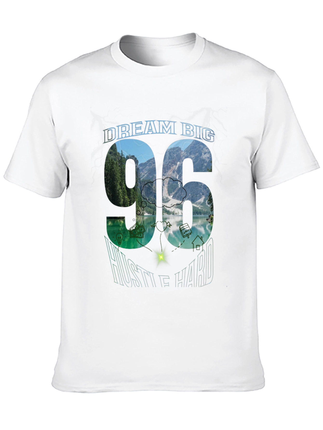 Dream Big Hustle Hard Graphic T-Shirt