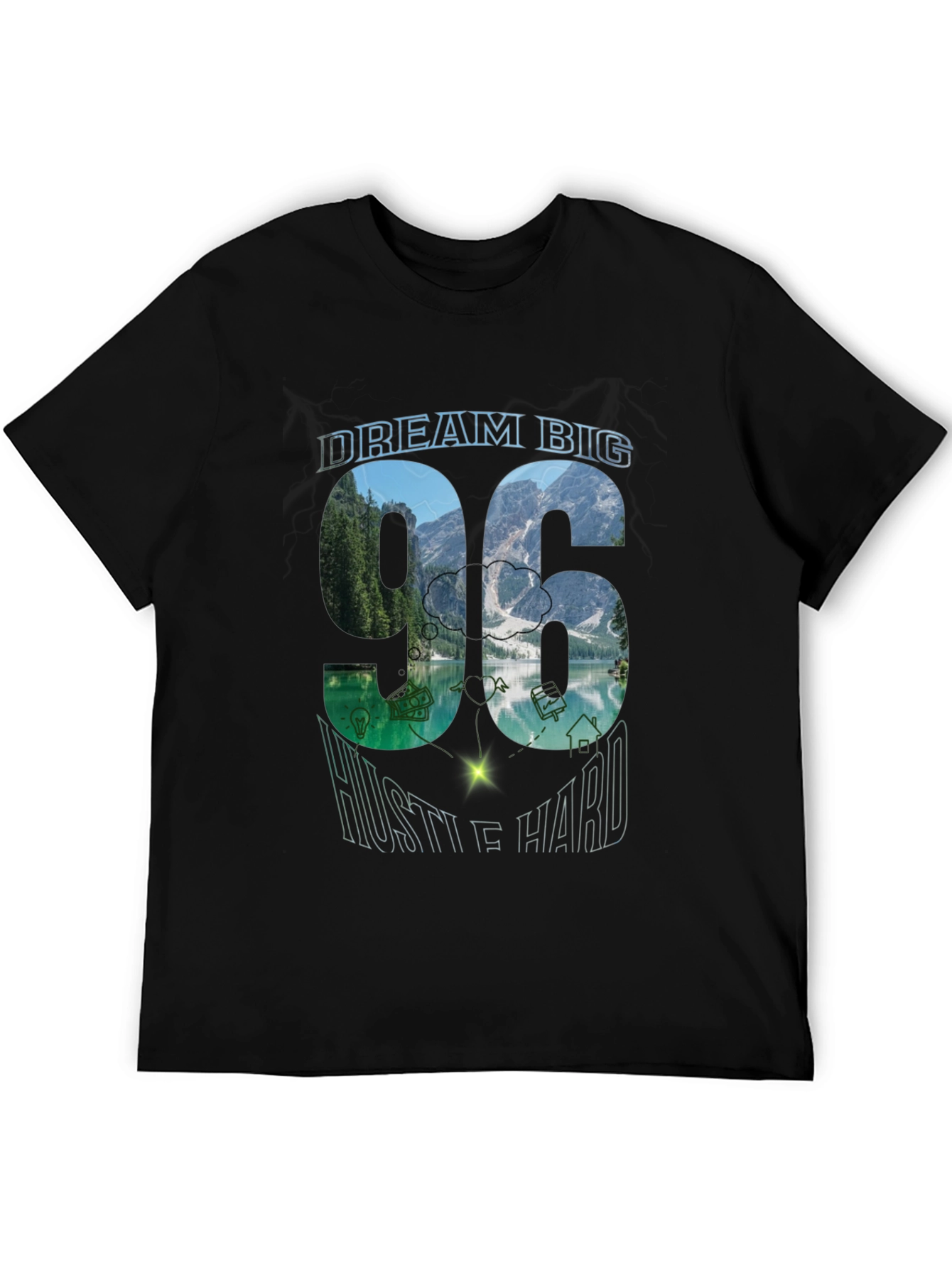 Dream Big Hustle Hard Graphic T-Shirt