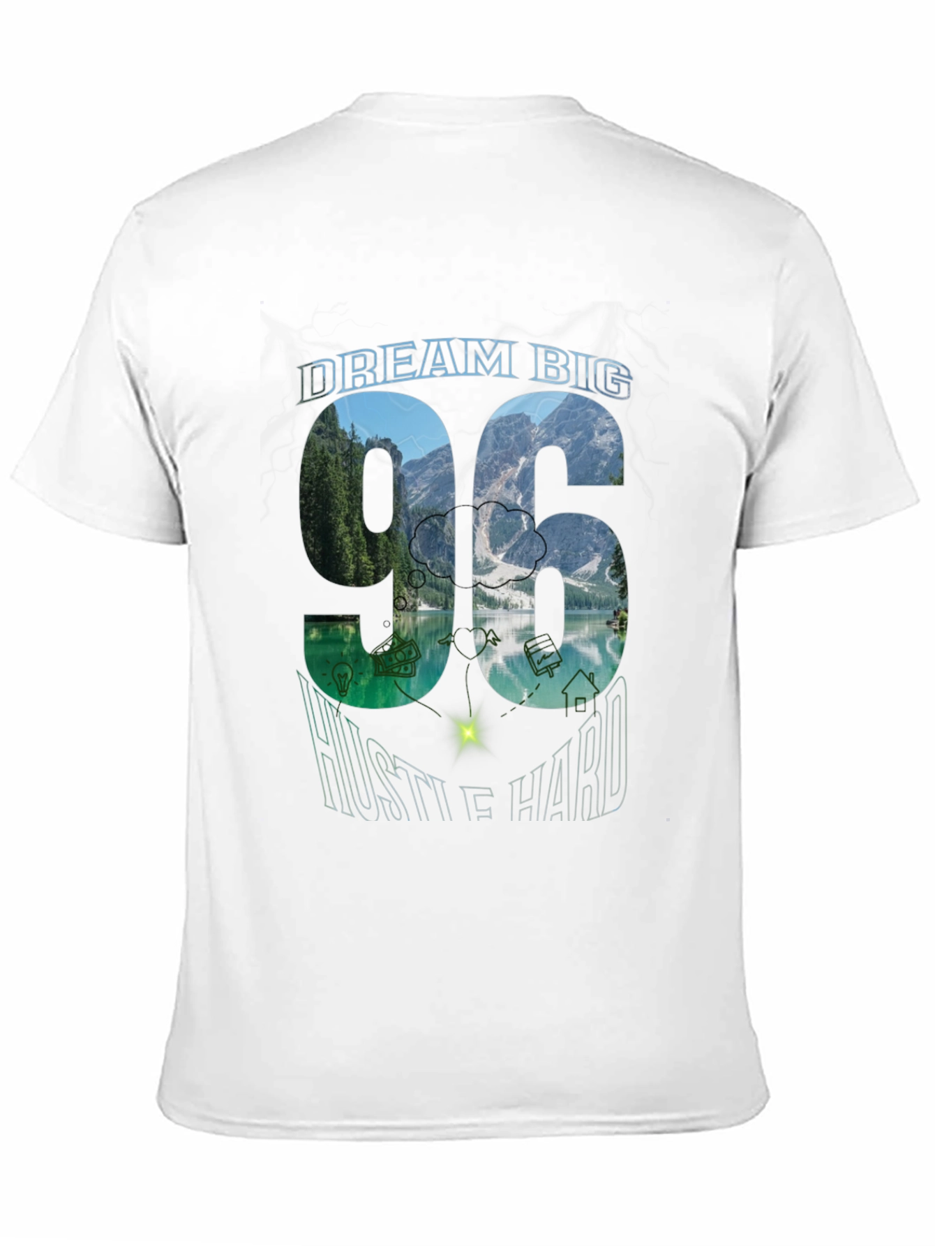 Dream Big Hustle Hard Graphic T-Shirt